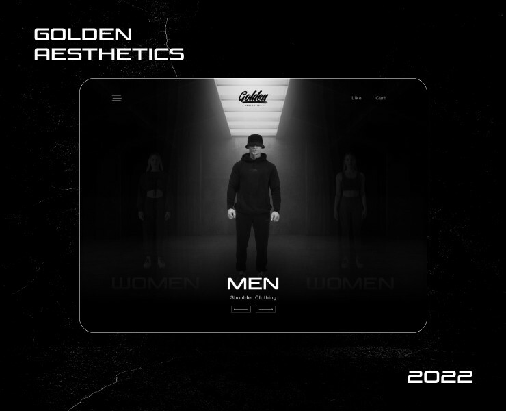 Golden Aesthetics | Website redesign concept — Интерфейсы, Брендинг, Графика на Dprofile