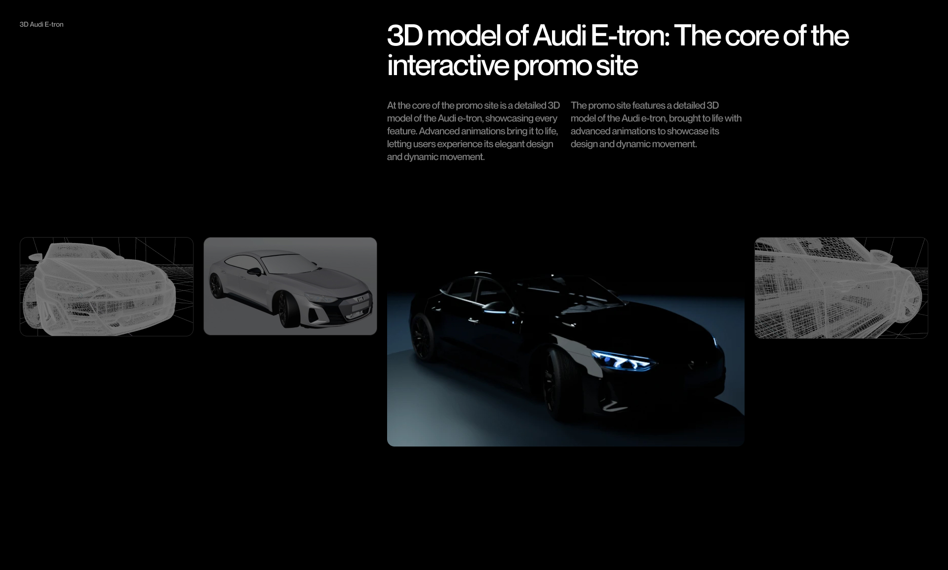 Audi E-tron | Web-concept — Изображение №3 — Интерфейсы, 3D на Dprofile