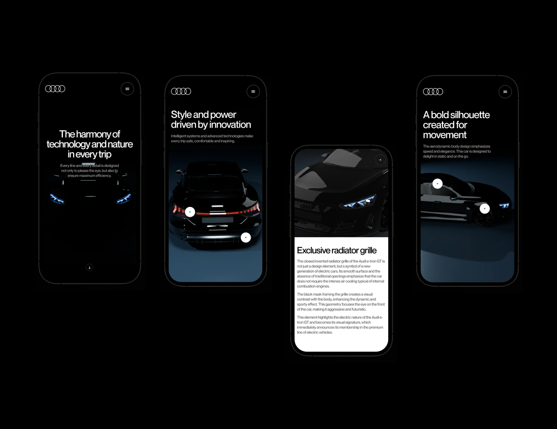 Audi E-tron | Web-concept — Изображение №4 — Интерфейсы, 3D на Dprofile