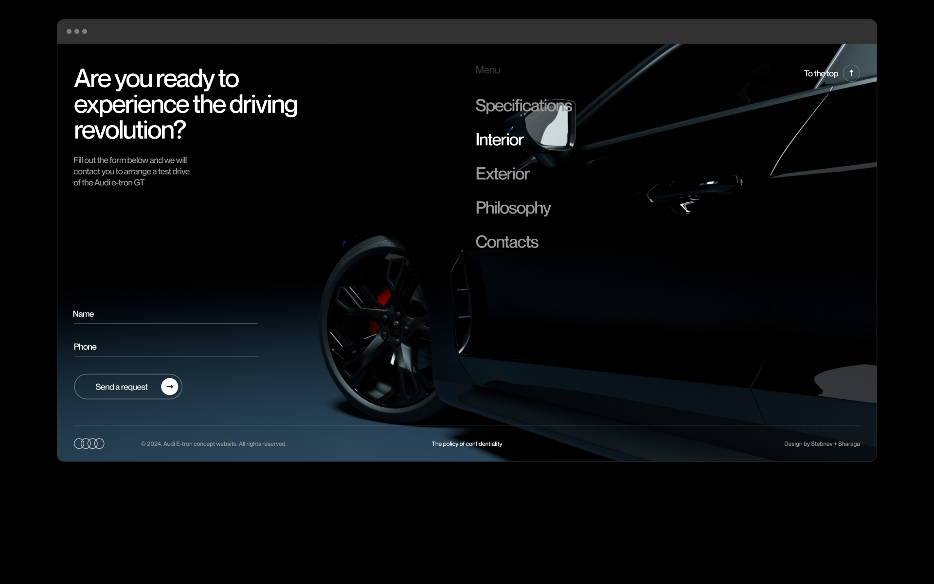 Audi E-tron | Web-concept — Изображение №11 — Интерфейсы, 3D на Dprofile