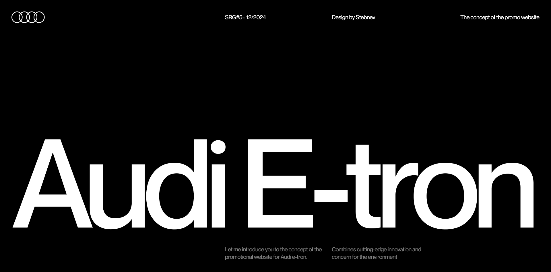 Audi E-tron | Web-concept — Изображение №1 — Интерфейсы, 3D на Dprofile