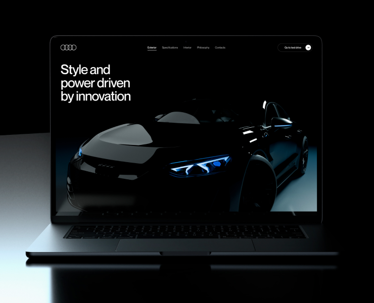 Audi E-tron | Web-concept на Dprofile
