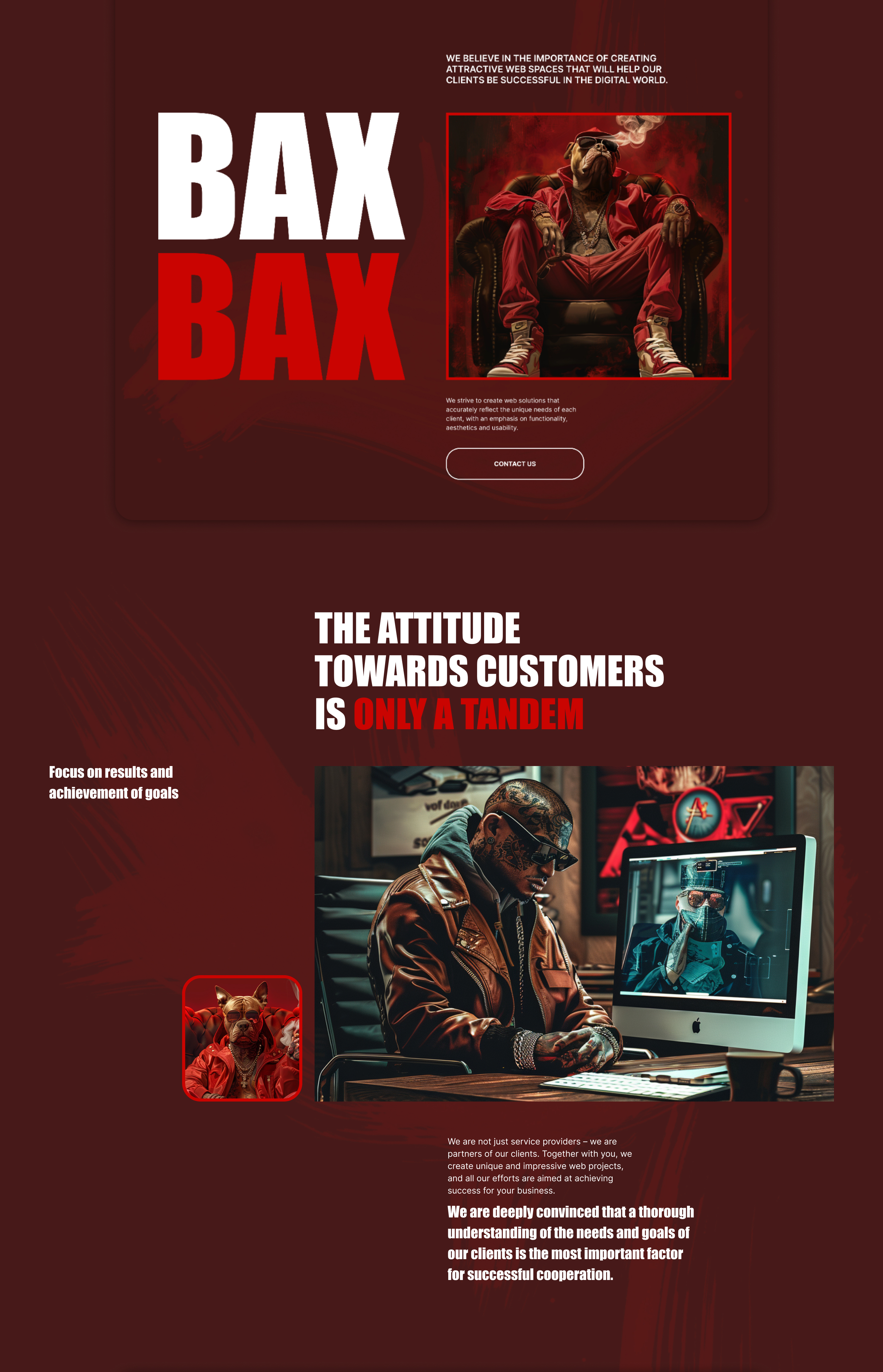 BAX- WEB studio (Concept) — Изображение №6 — Интерфейсы, Брендинг на Dprofile