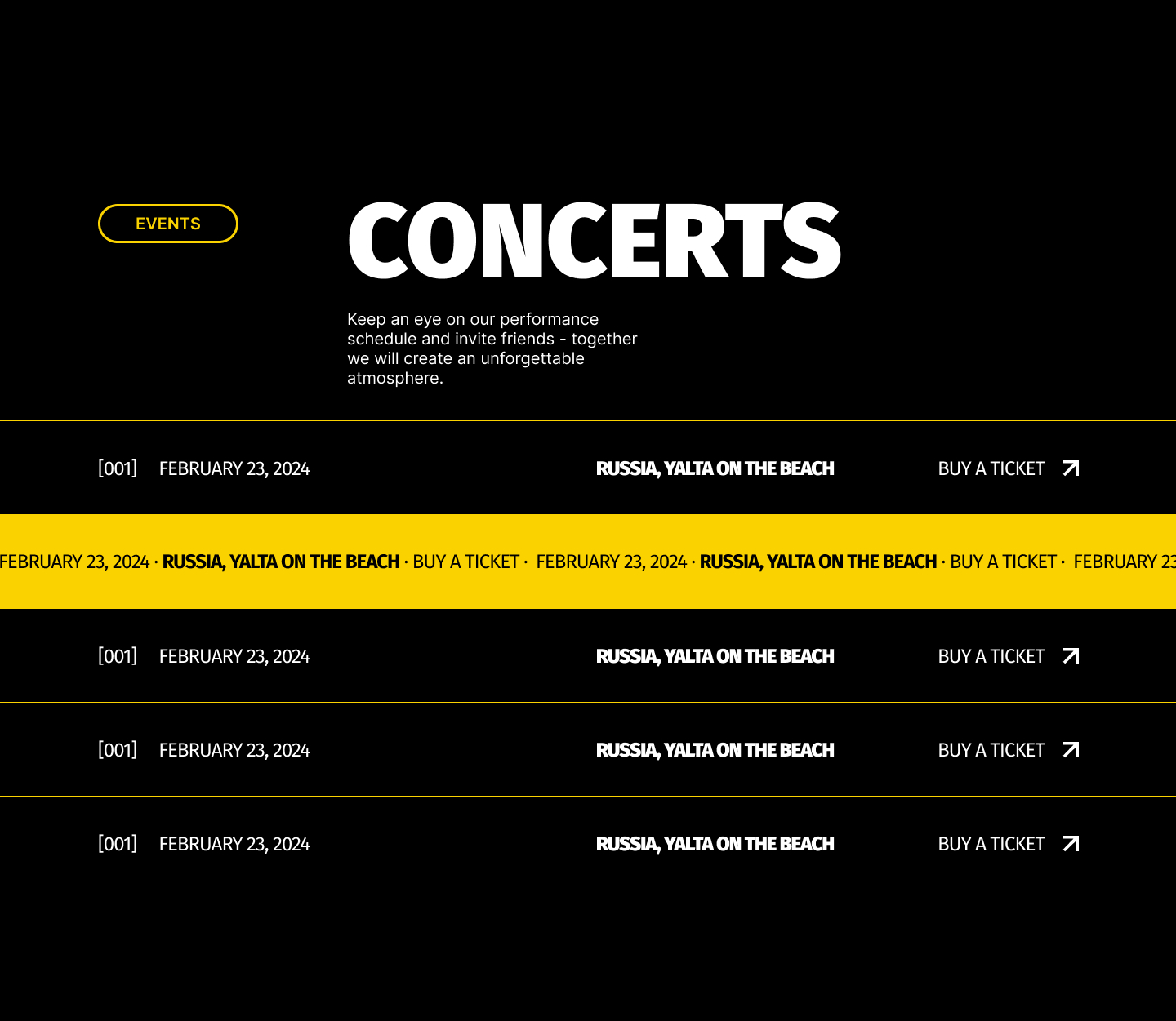 Концепт сайта рок группы HORNET — Изображение №9 — Интерфейсы, Брендинг на Dprofile