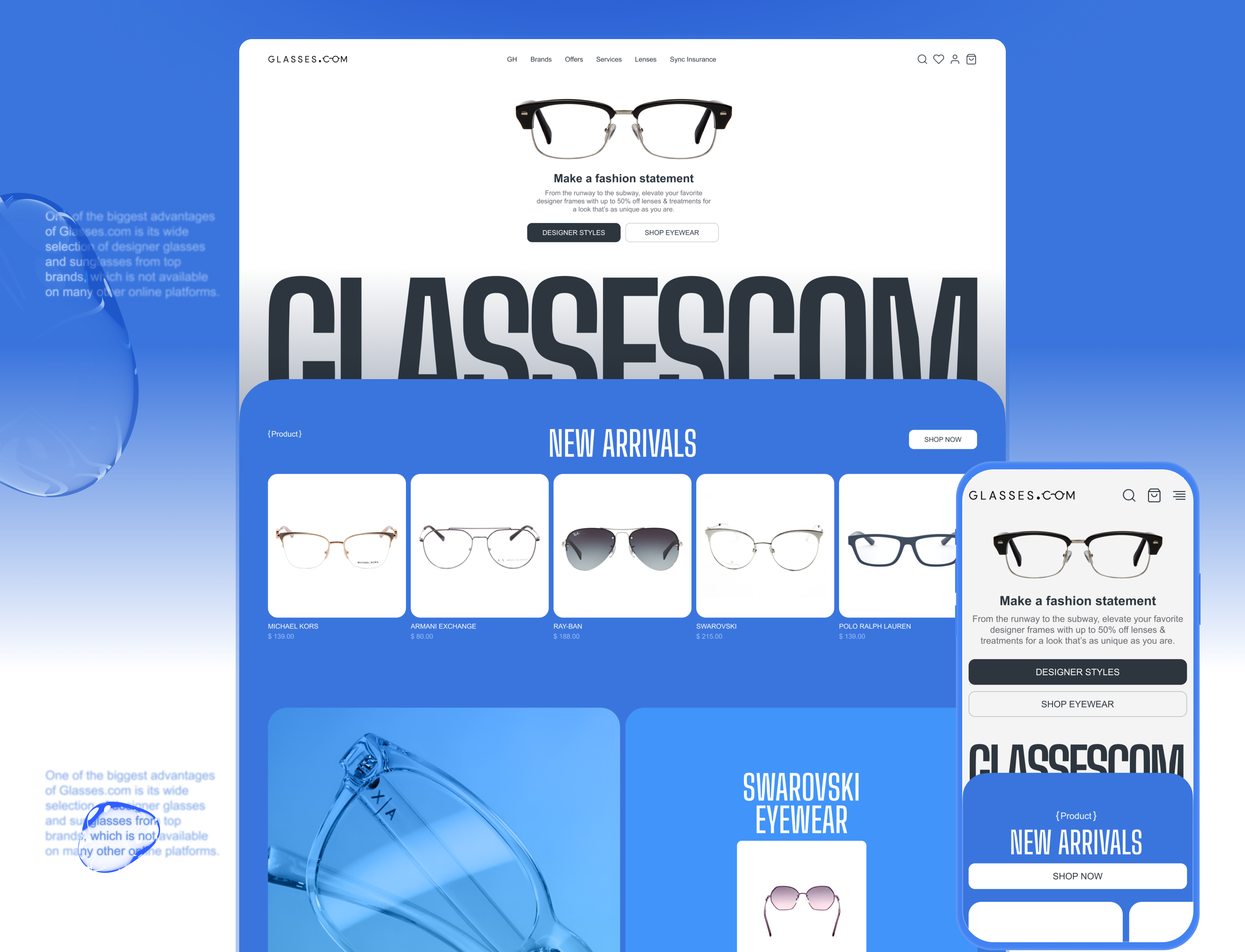GLASSESCOM | E-commerce redesign — Изображение №3 — Интерфейсы на Dprofile