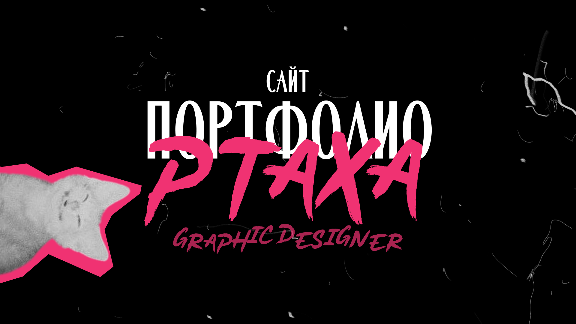 Portfolio website design for graphic designer PTAXA — Изображение №1 — Интерфейсы, Брендинг на Dprofile