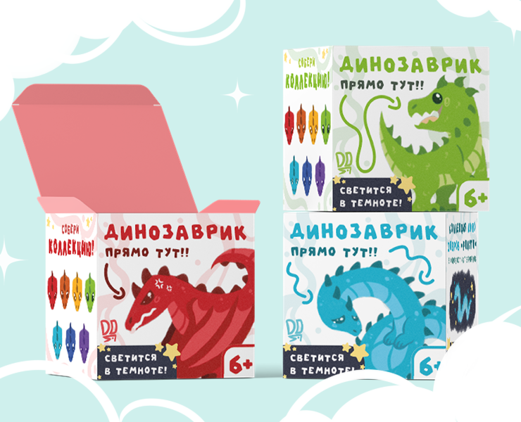 Упаковка игрушек динозавров // Упаковка — Брендинг, Графика на Dprofile