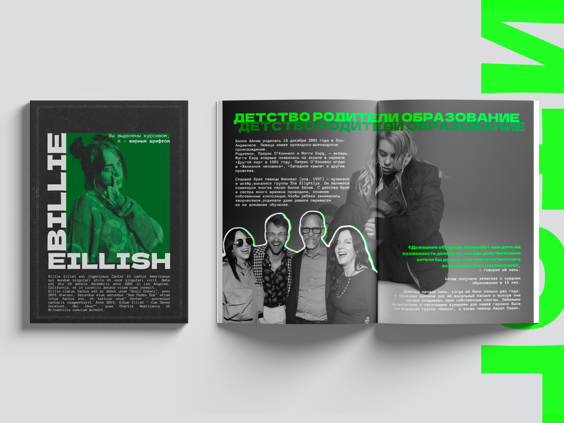 MAGAZINE | ДИЗАЙН ЖУРНАЛА | BILLIE EILISH — Изображение №5 — Графика на Dprofile