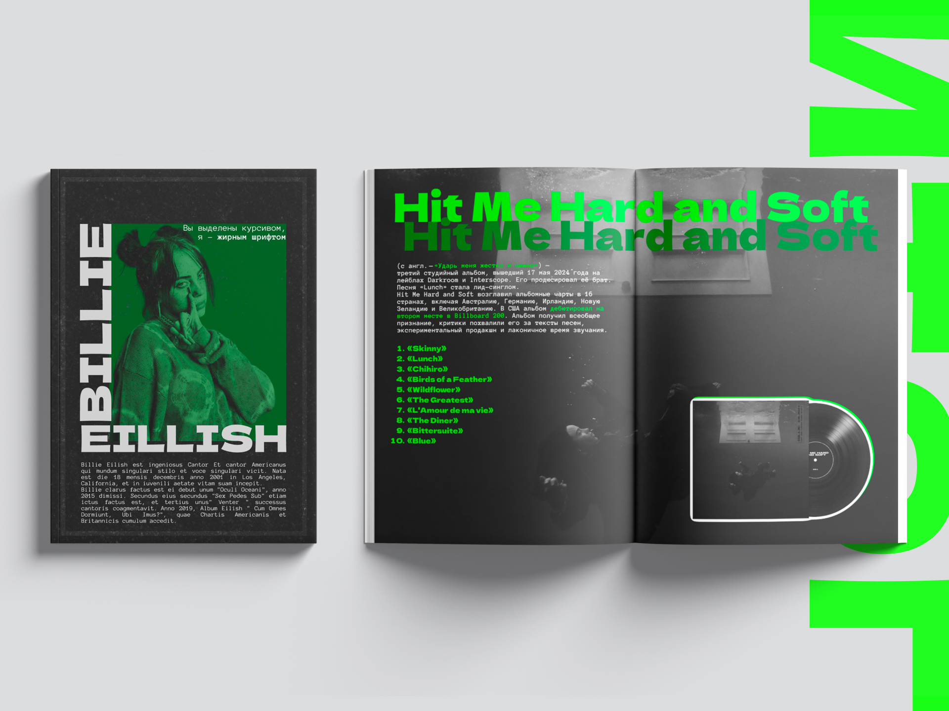 MAGAZINE | ДИЗАЙН ЖУРНАЛА | BILLIE EILISH — Изображение №11 — Графика на Dprofile