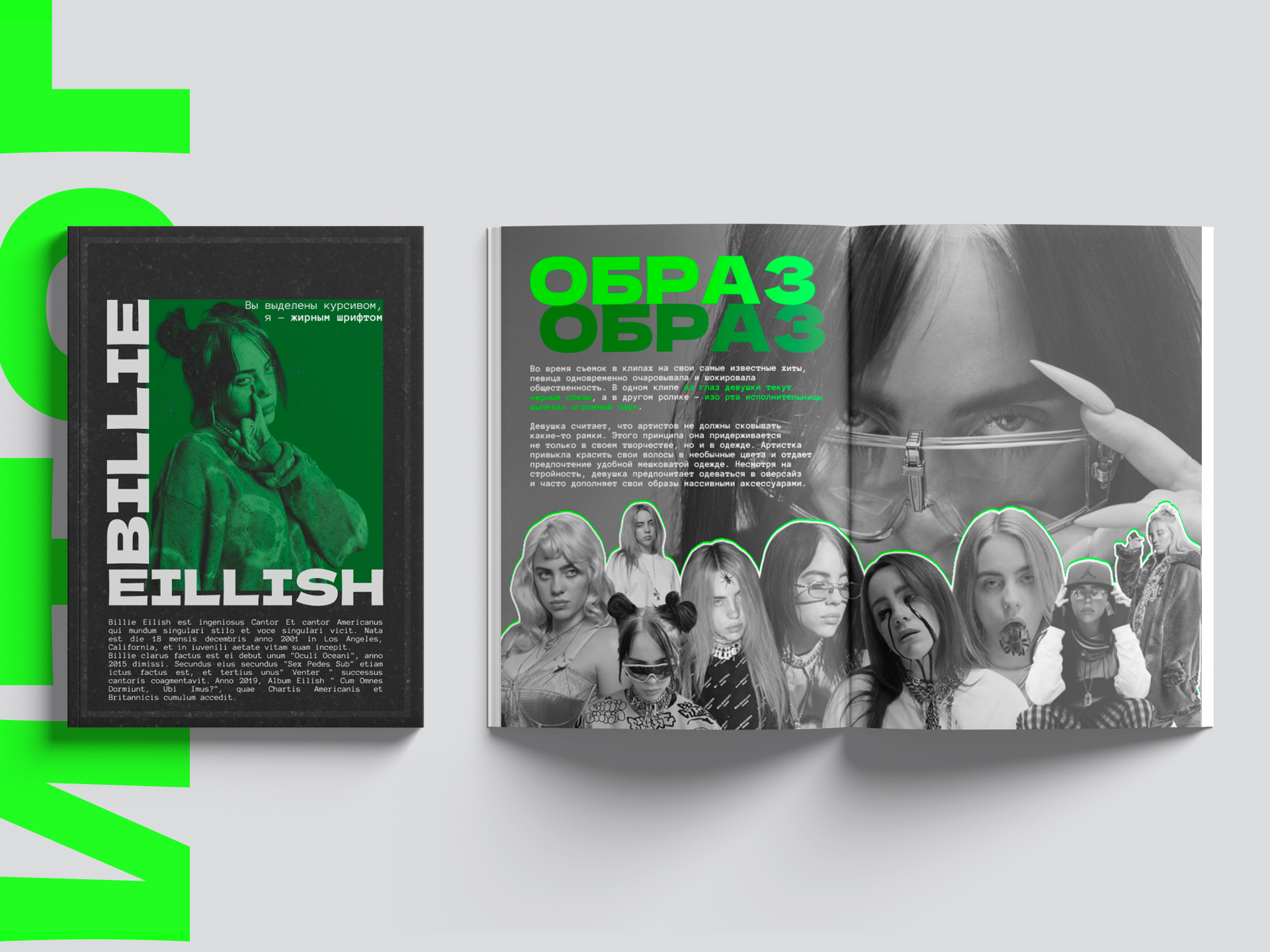 MAGAZINE | ДИЗАЙН ЖУРНАЛА | BILLIE EILISH — Изображение №12 — Графика на Dprofile