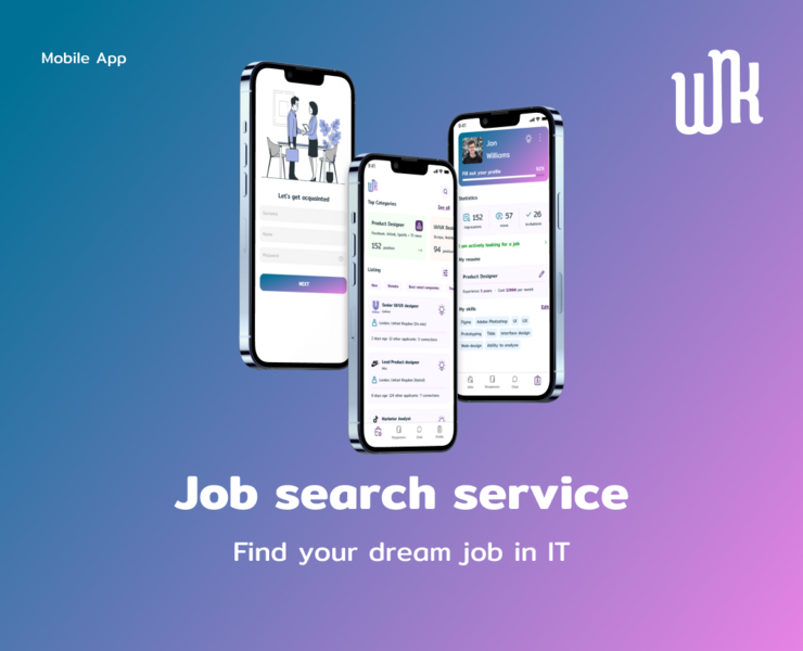 Mobile App For Job search service — Интерфейсы на Dprofile