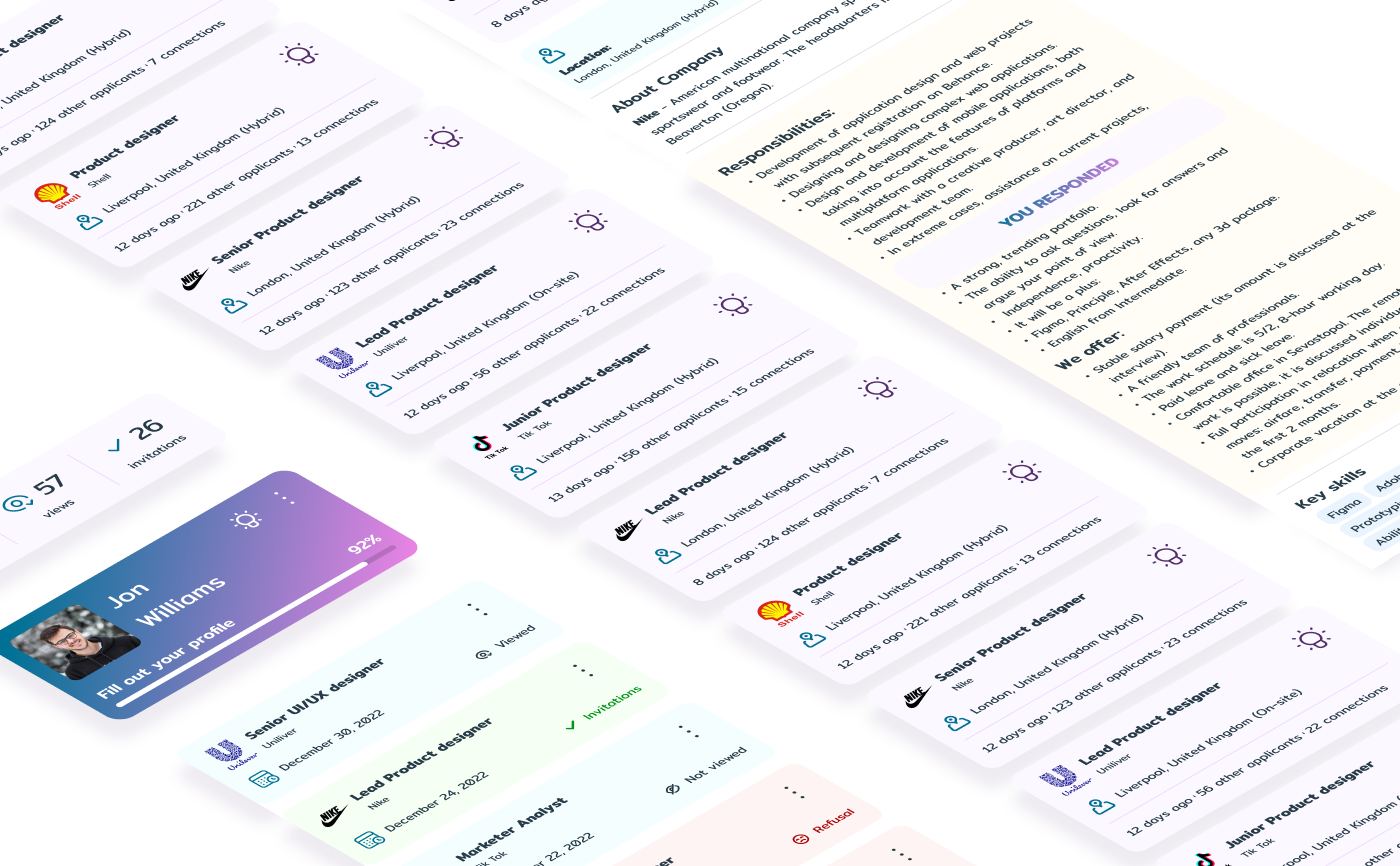 Mobile App For Job search service — Изображение №6 — Интерфейсы на Dprofile