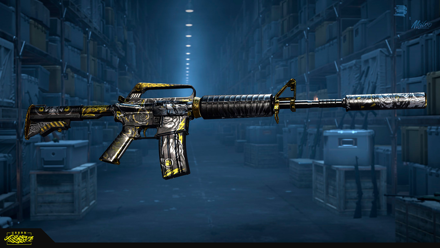 M4A1-S | Urban Tiger 2.0 (CS2 Rework) — Изображение №6 — Графика, 3D на Dprofile