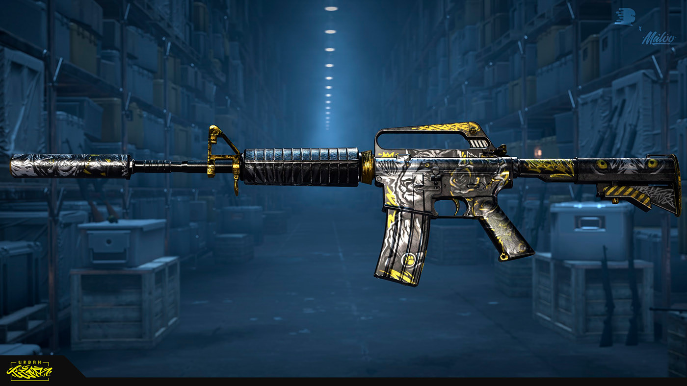 M4A1-S | Urban Tiger 2.0 (CS2 Rework) — Изображение №5 — Графика, 3D на Dprofile