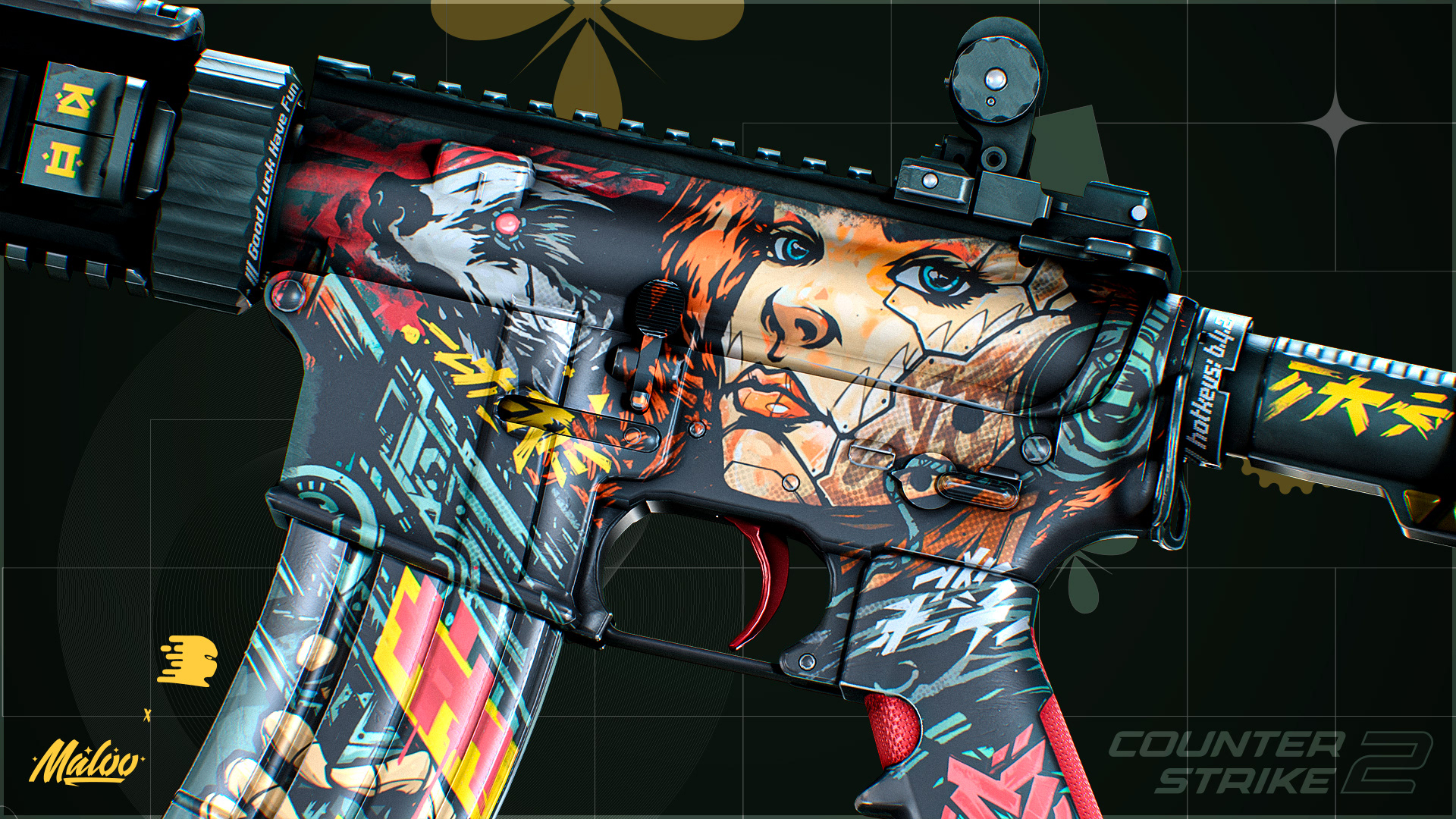 M4A4 | MOTOKO — Изображение №1 — Иллюстрация, 3D на Dprofile