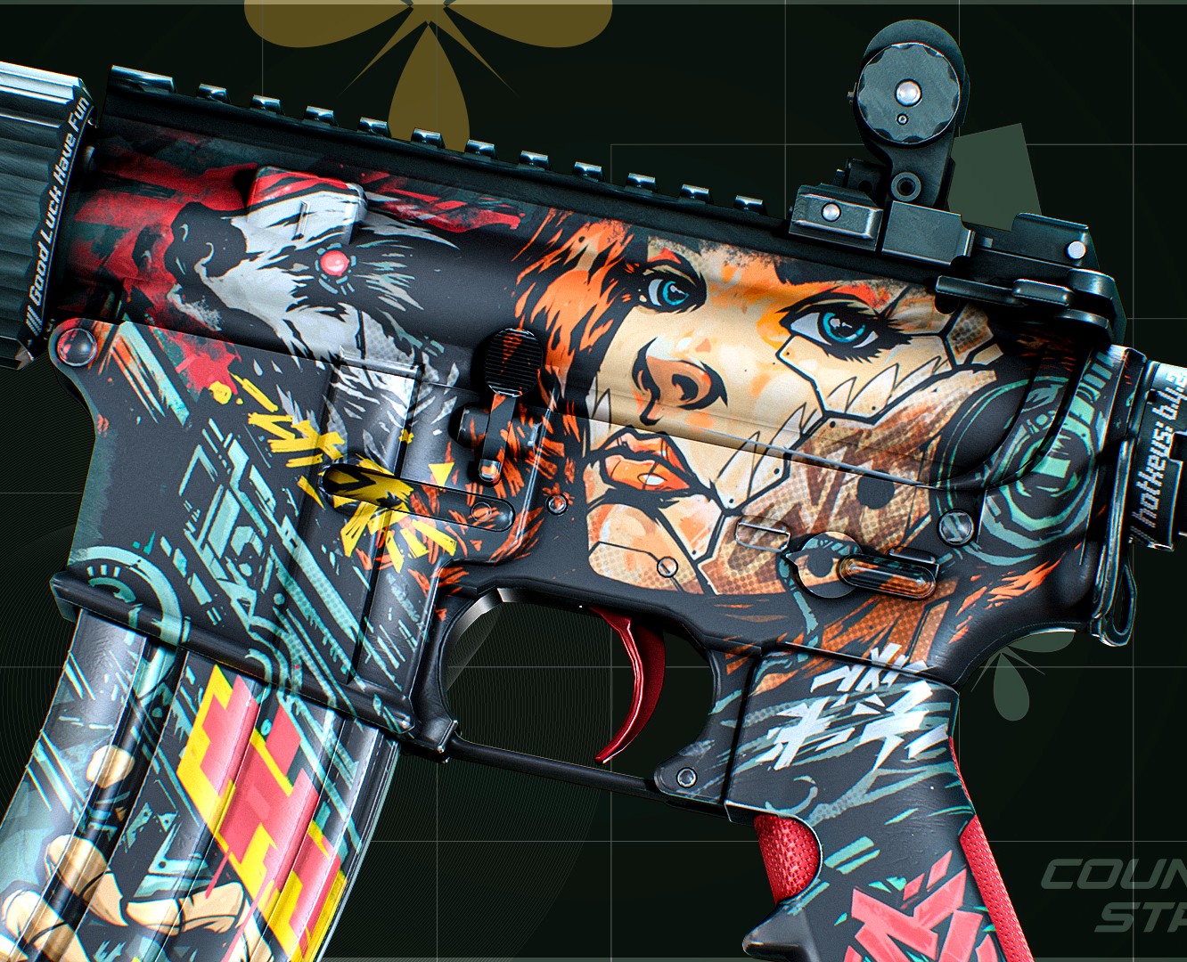 M4A4 | MOTOKO — Иллюстрация, 3D на Dprofile