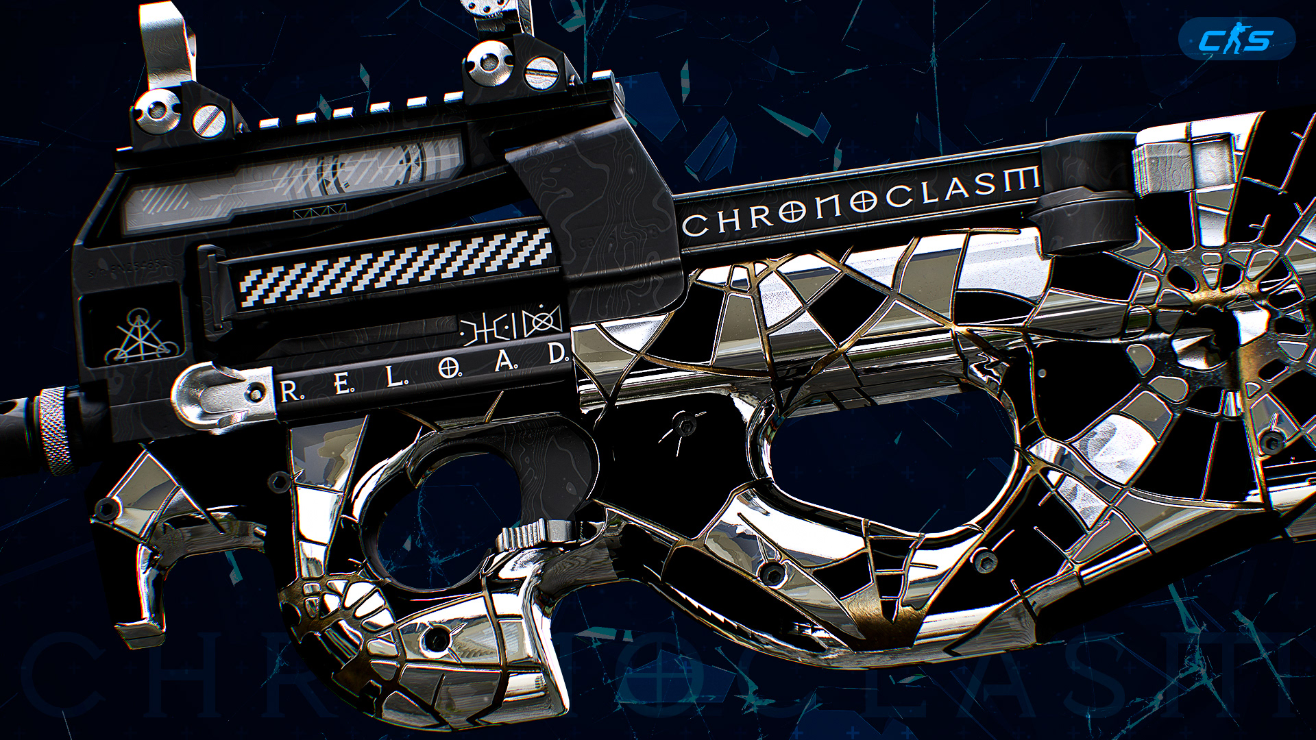 P90 | CHRONOCLASM Skin For CS2 — Изображение №1 — Графика, 3D на Dprofile
