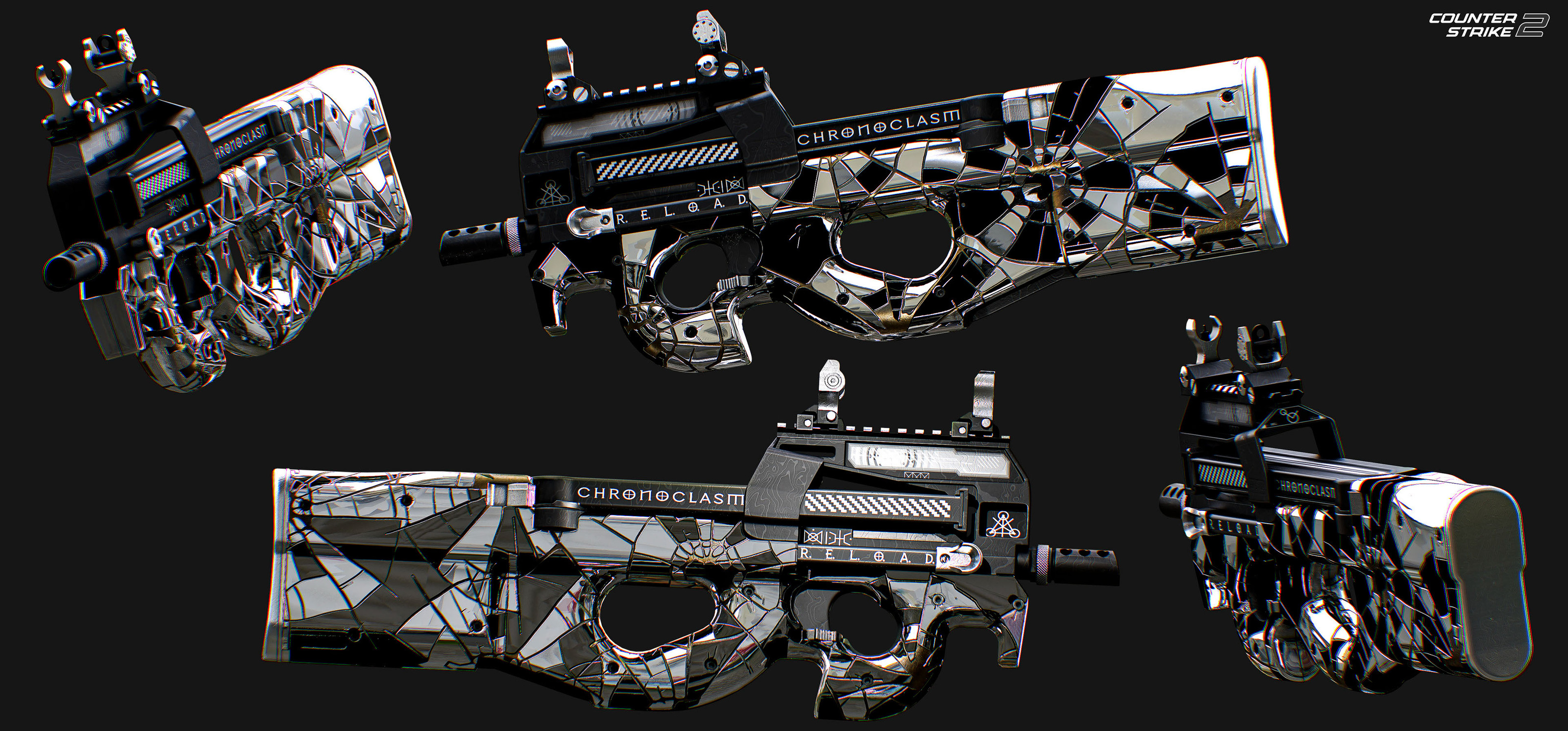 P90 | CHRONOCLASM Skin For CS2 — Изображение №2 — Графика, 3D на Dprofile
