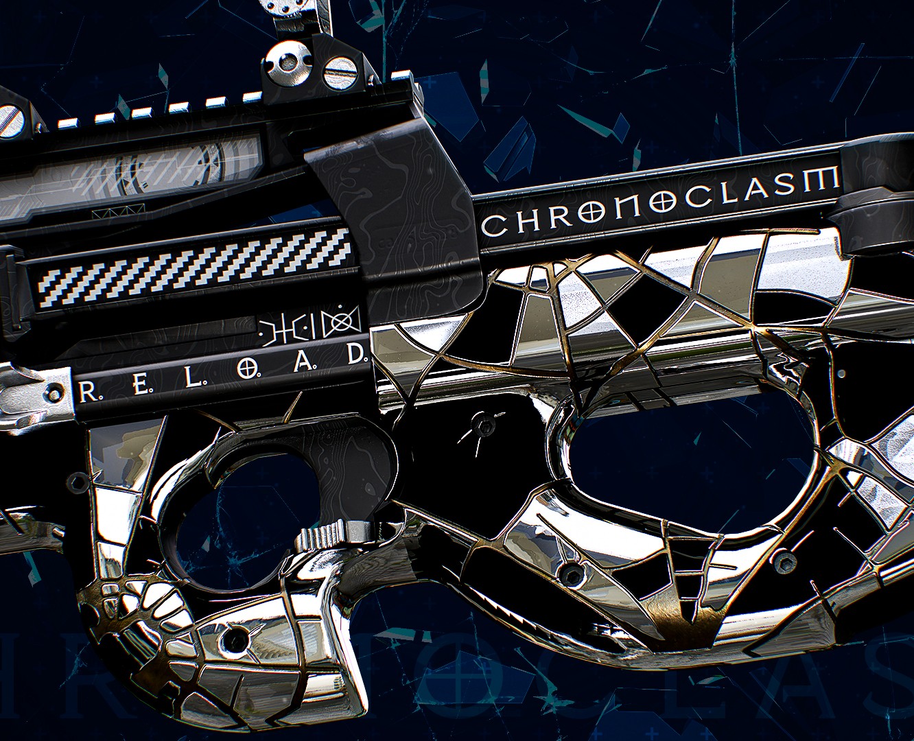 P90 | CHRONOCLASM Skin For CS2 — Графика, 3D на Dprofile