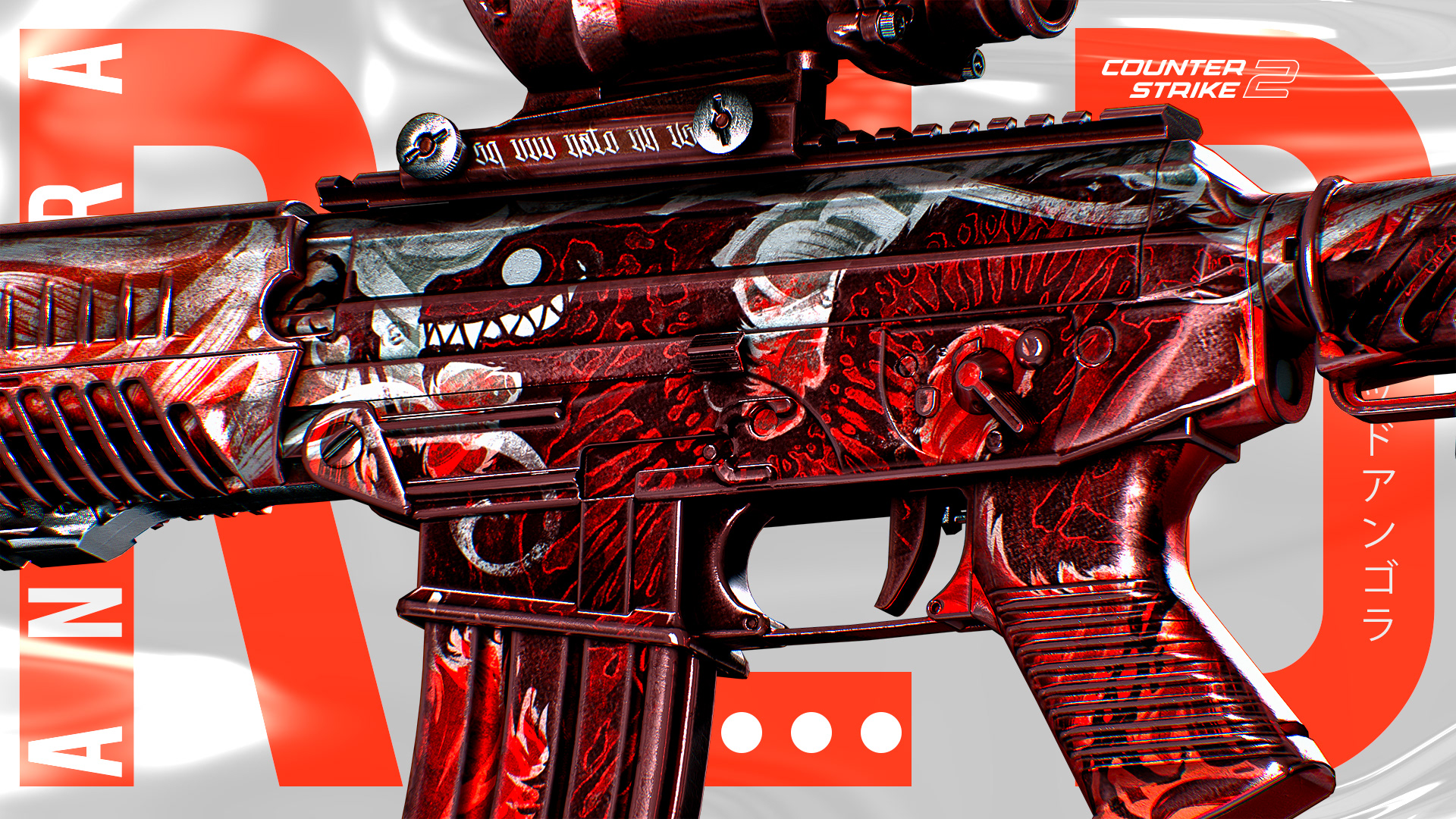 SG553 | RED ANGORA — Изображение №1 — Иллюстрация, 3D на Dprofile
