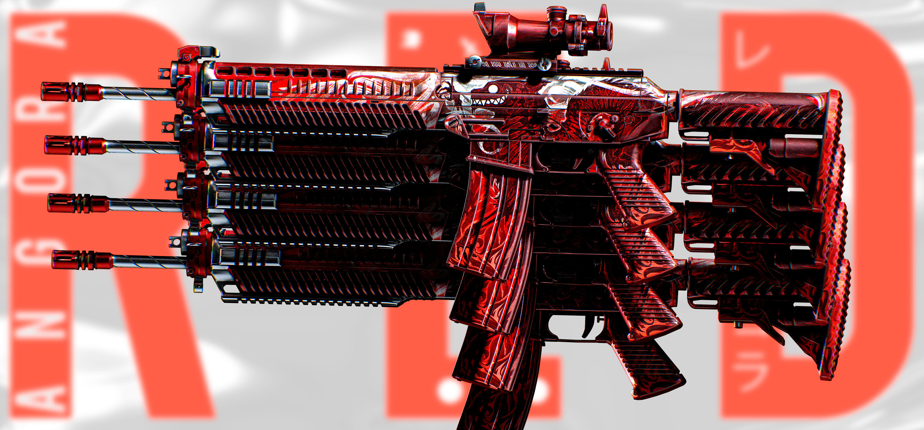 SG553 | RED ANGORA — Изображение №5 — Иллюстрация, 3D на Dprofile