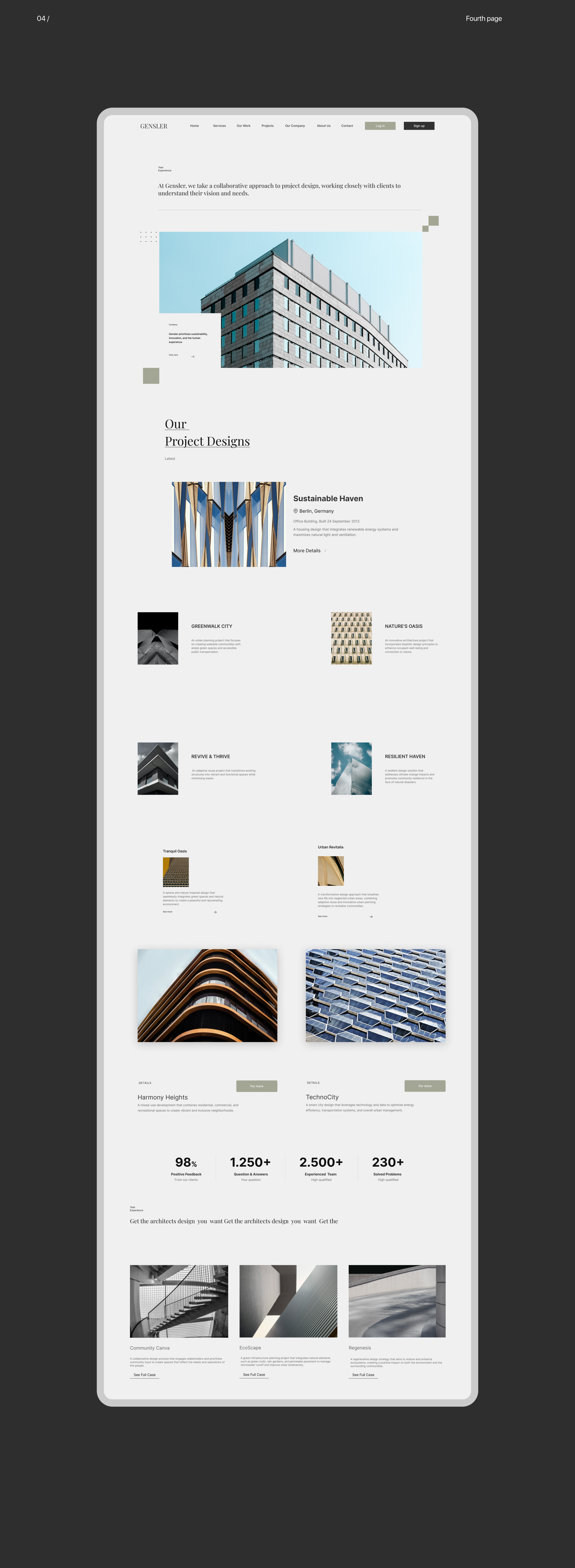 Gensler - An Architectural firm (Redesign) — Изображение №9 — Интерфейсы на Dprofile