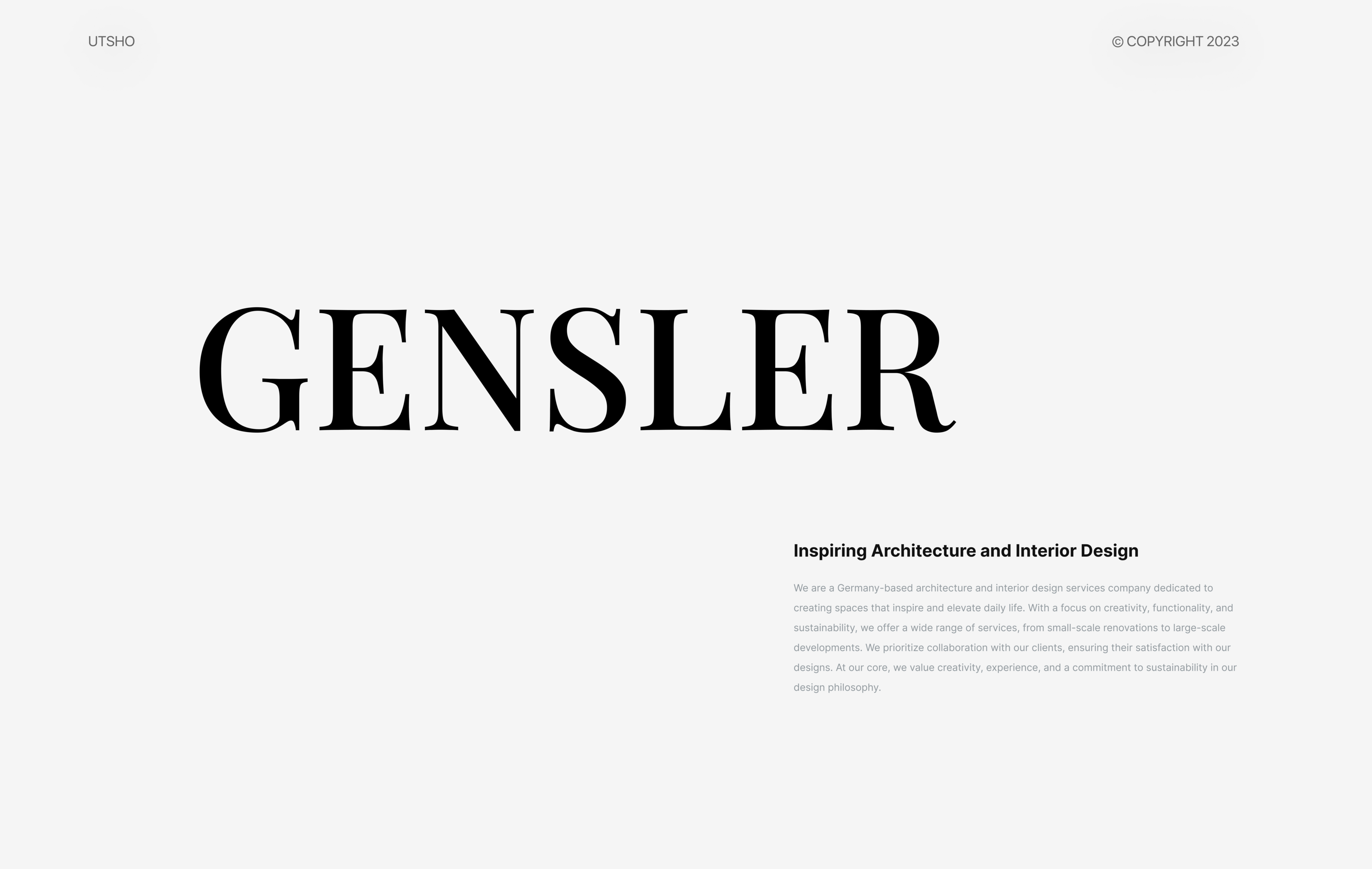 Gensler - An Architectural firm (Redesign) — Изображение №1 — Интерфейсы на Dprofile