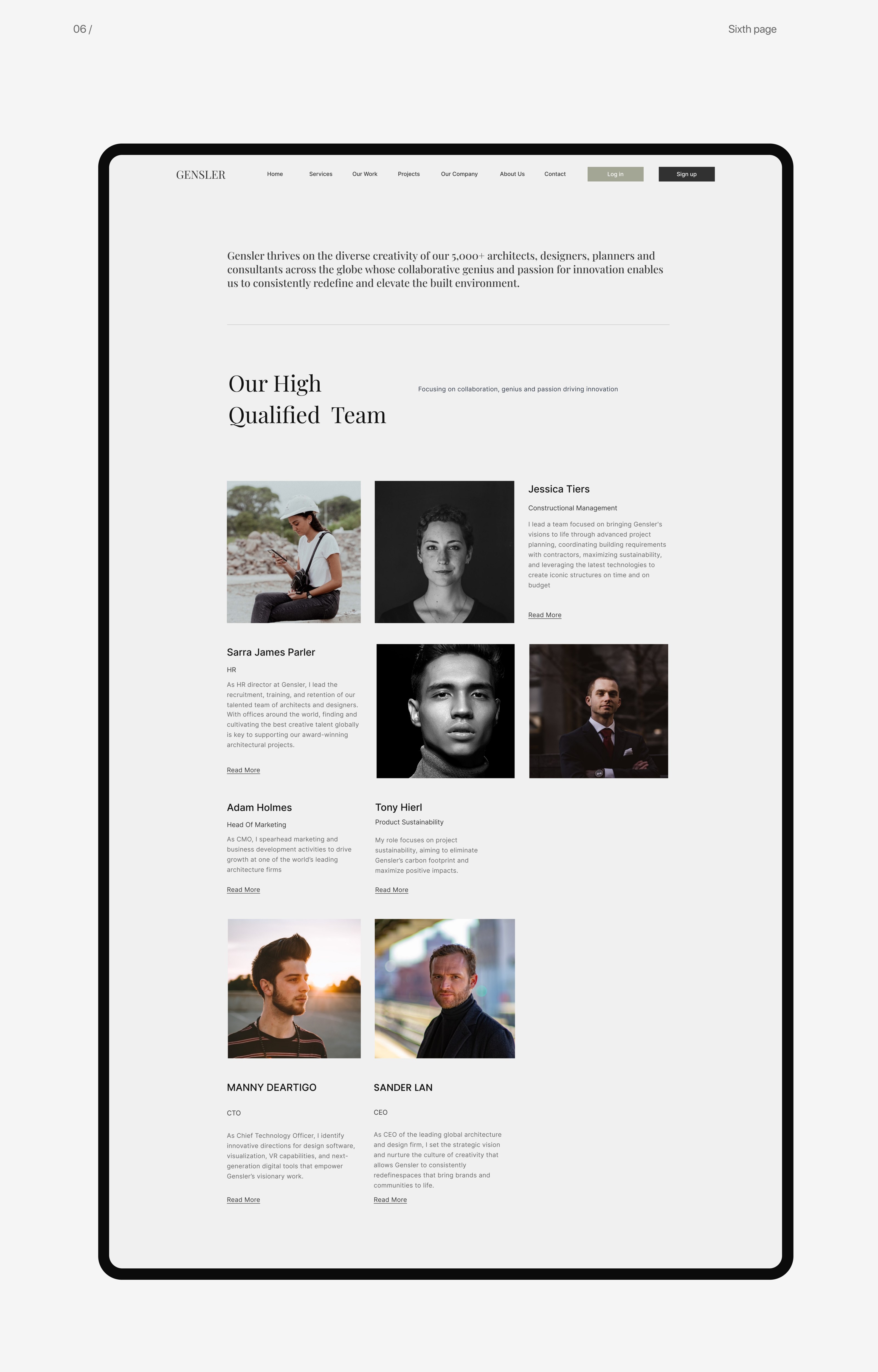 Gensler - An Architectural firm (Redesign) — Изображение №13 — Интерфейсы на Dprofile