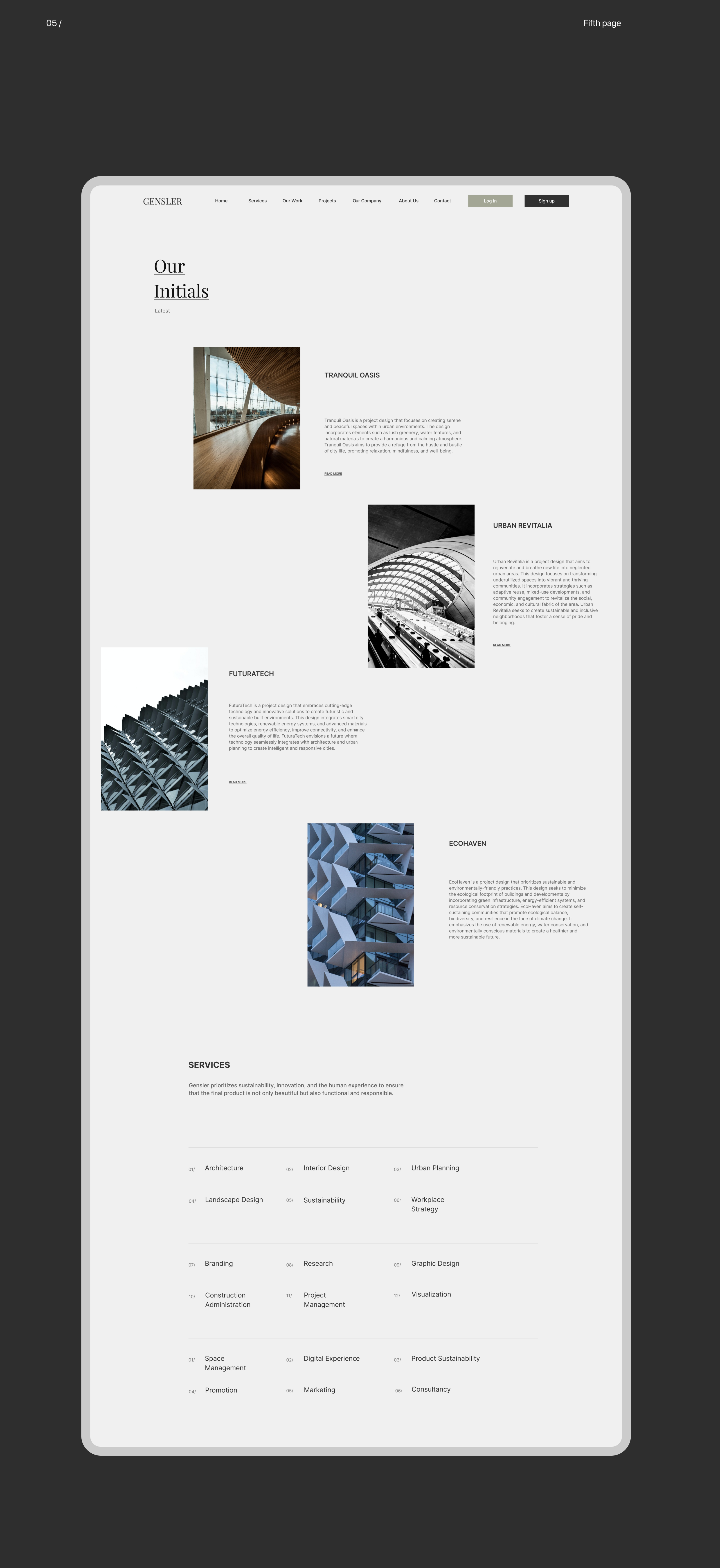 Gensler - An Architectural firm (Redesign) — Изображение №11 — Интерфейсы на Dprofile
