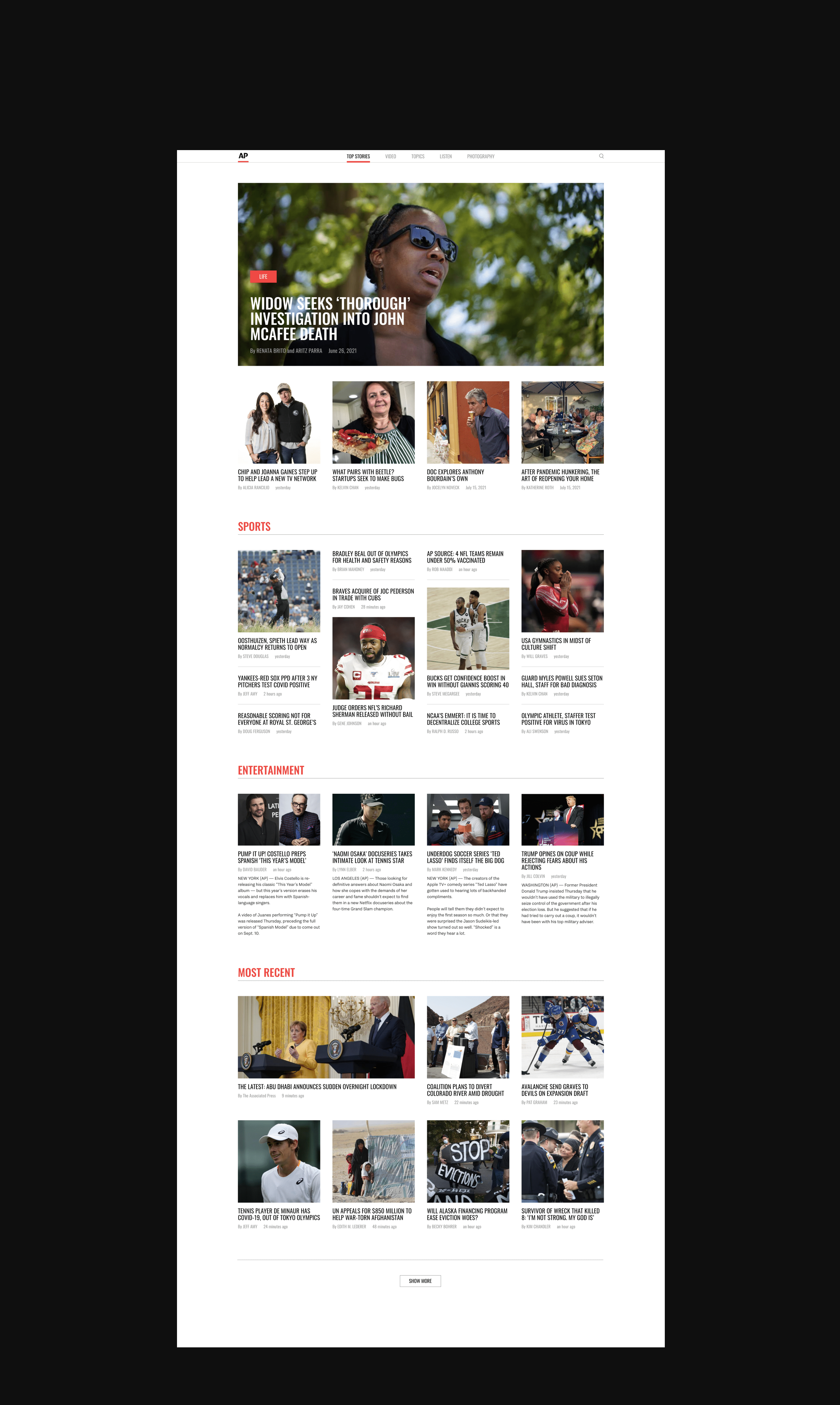 Associated Press — News website redesign — Изображение №7 — Интерфейсы на Dprofile