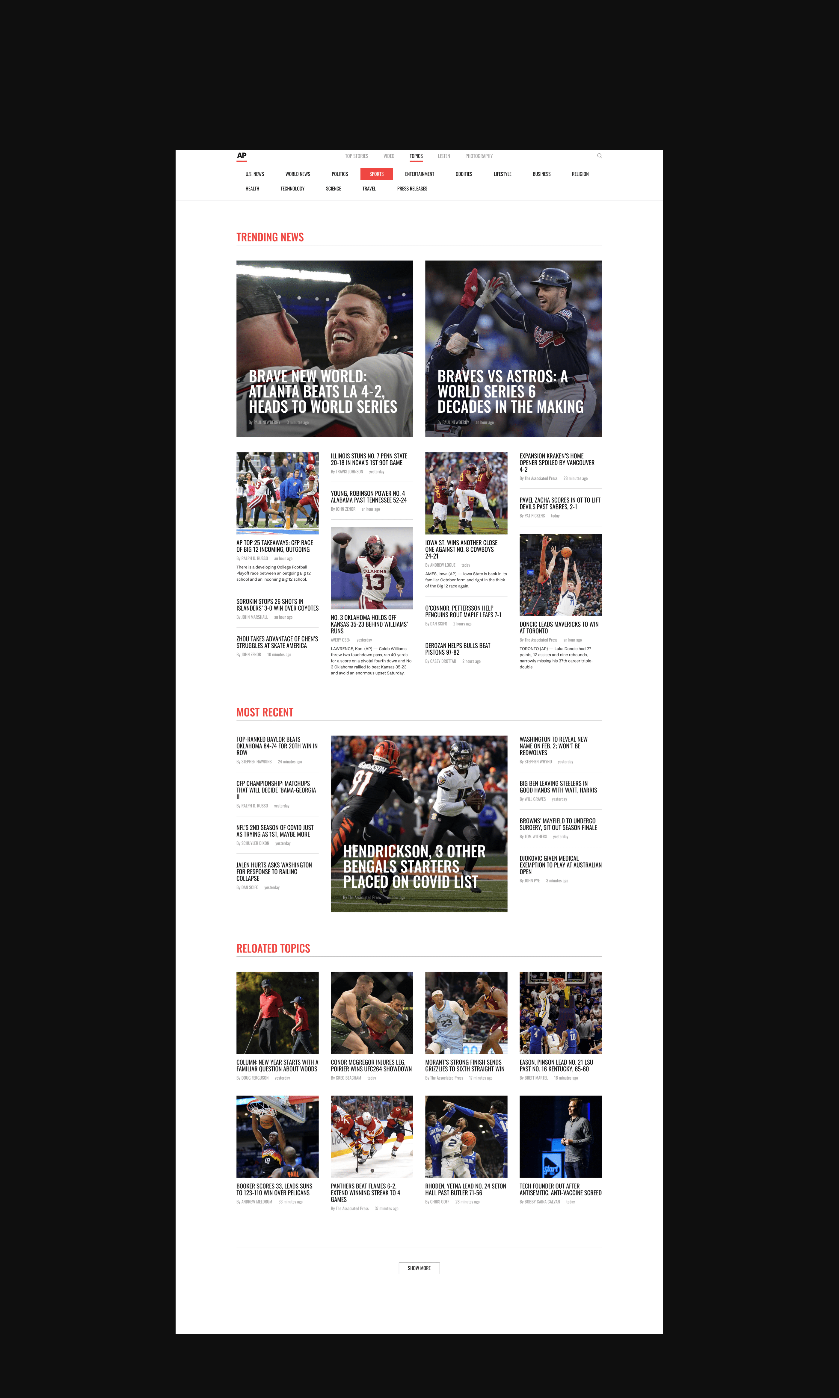 Associated Press — News website redesign — Изображение №9 — Интерфейсы на Dprofile