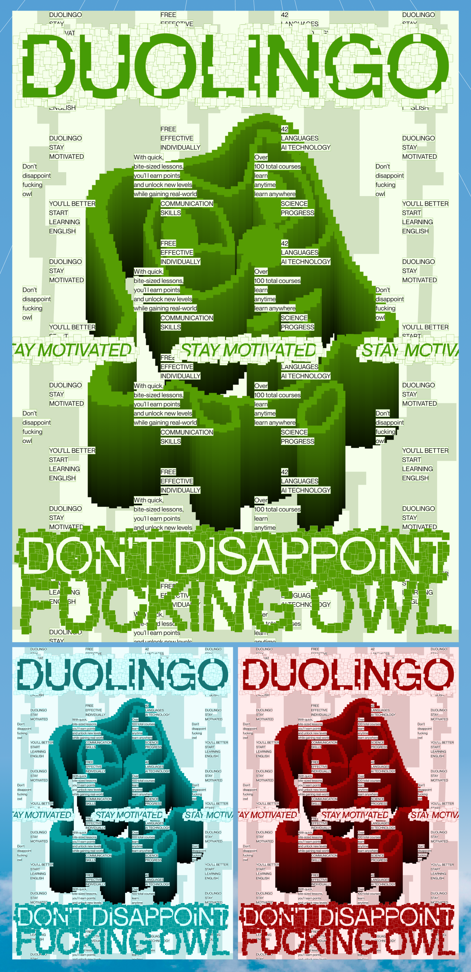 Poster Collection Duolingo — Изображение №2 — Иллюстрация, Графика на Dprofile