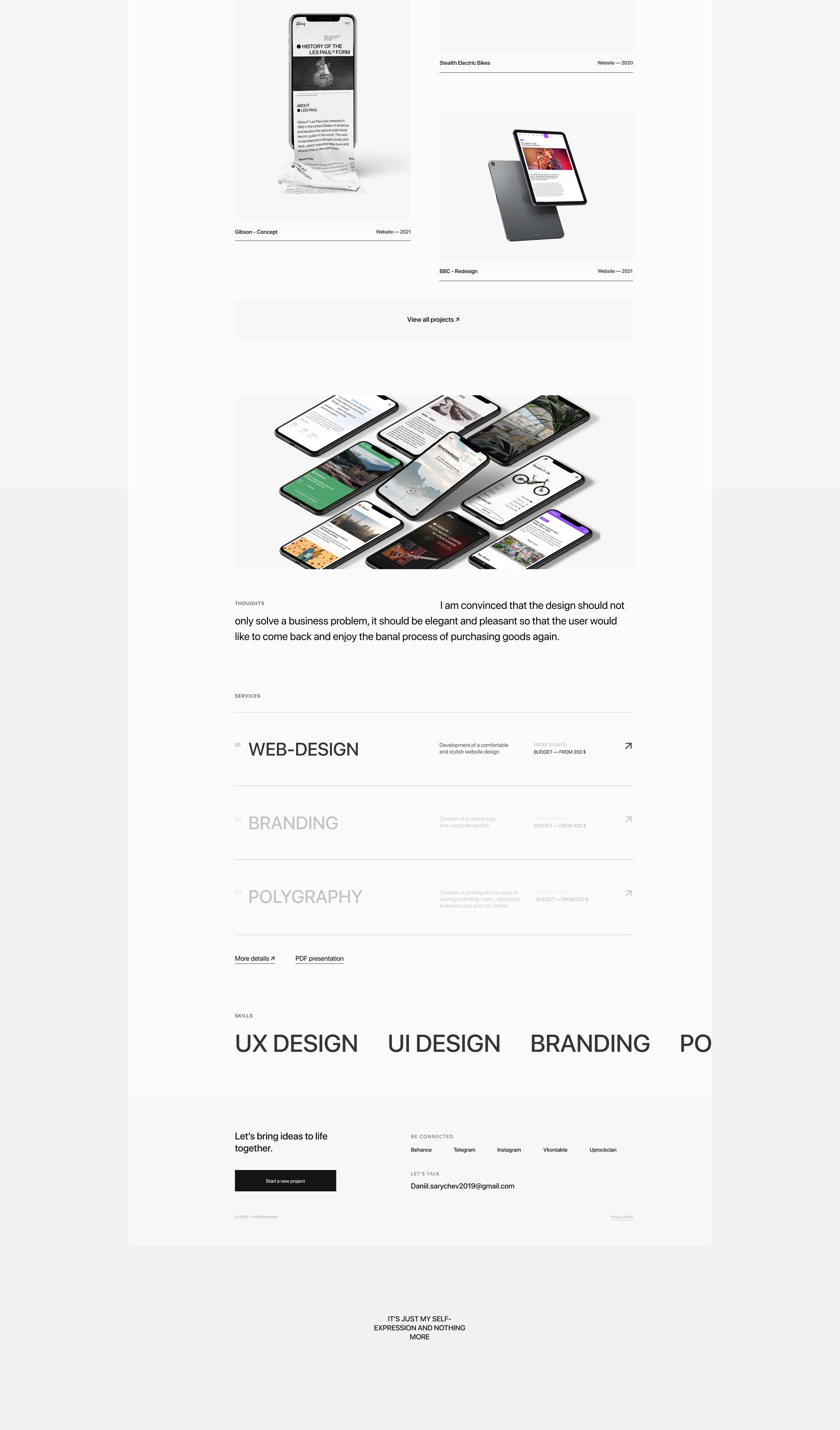 Portfolio website — DS® — Изображение №4 — Интерфейсы на Dprofile