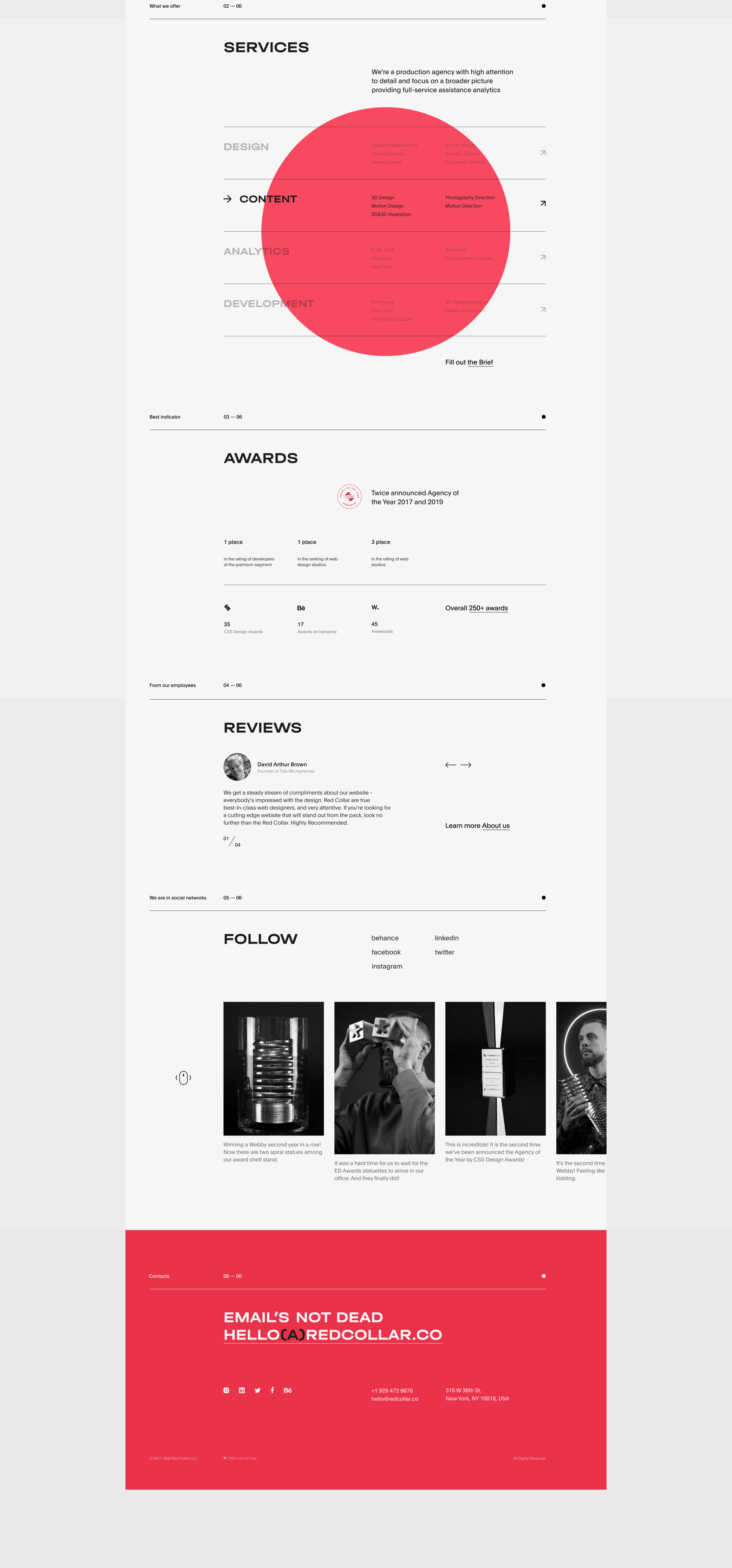 Red Collar® Agency - New website design — Изображение №7 — Интерфейсы, Брендинг на Dprofile