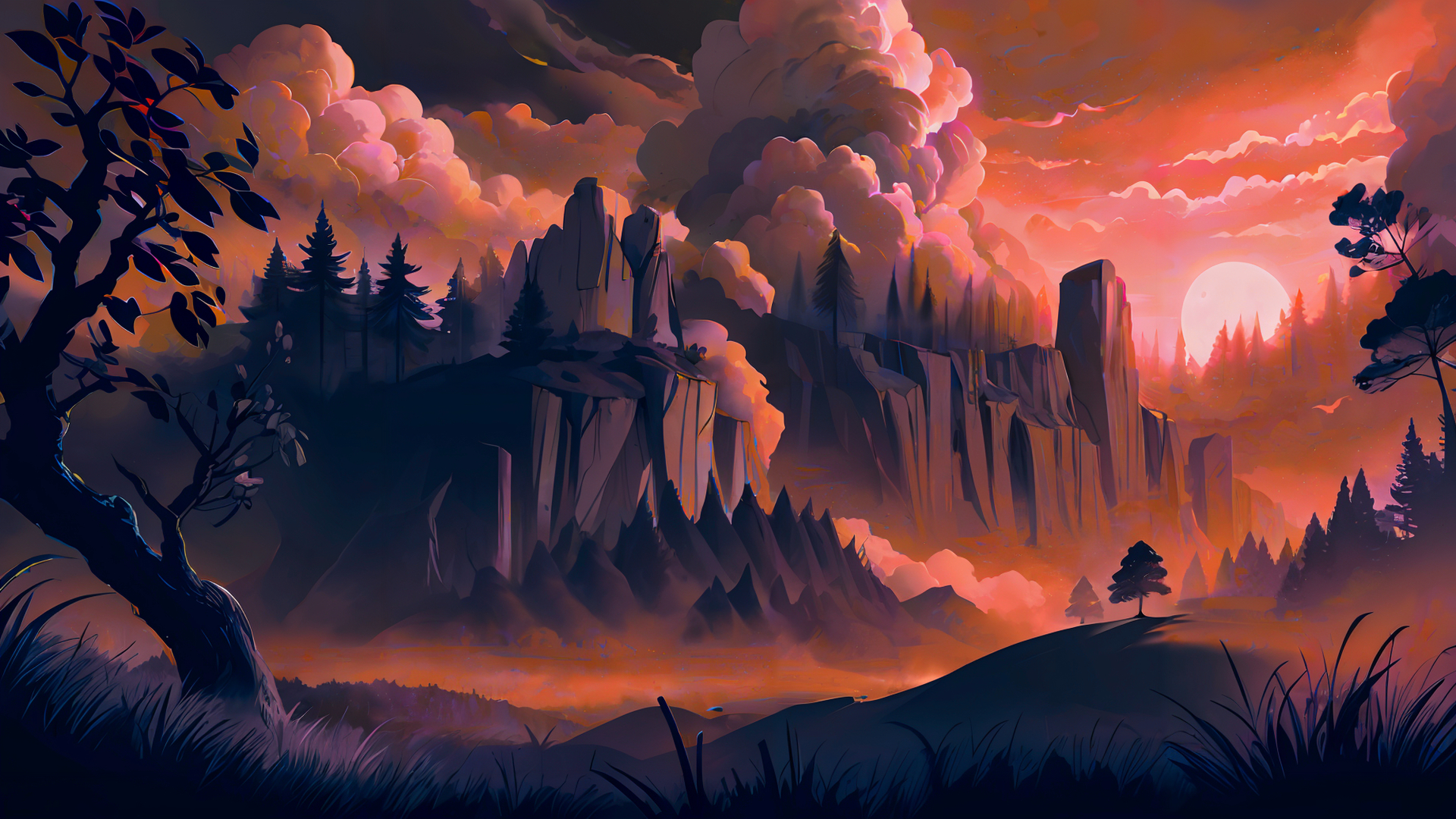 ANIMATION:DARK FOREST:Обои на экран — Изображение №6 — Иллюстрация, Графика на Dprofile