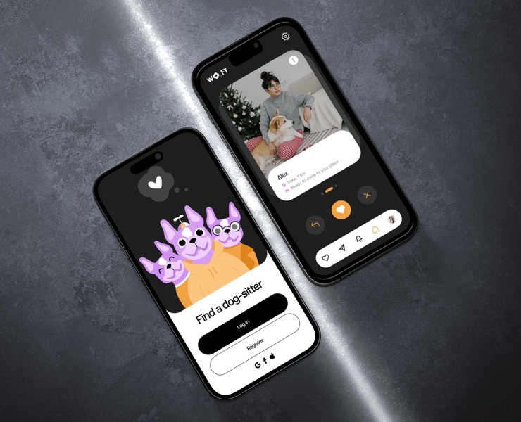 Woofy App — Интерфейсы, Графика на Dprofile