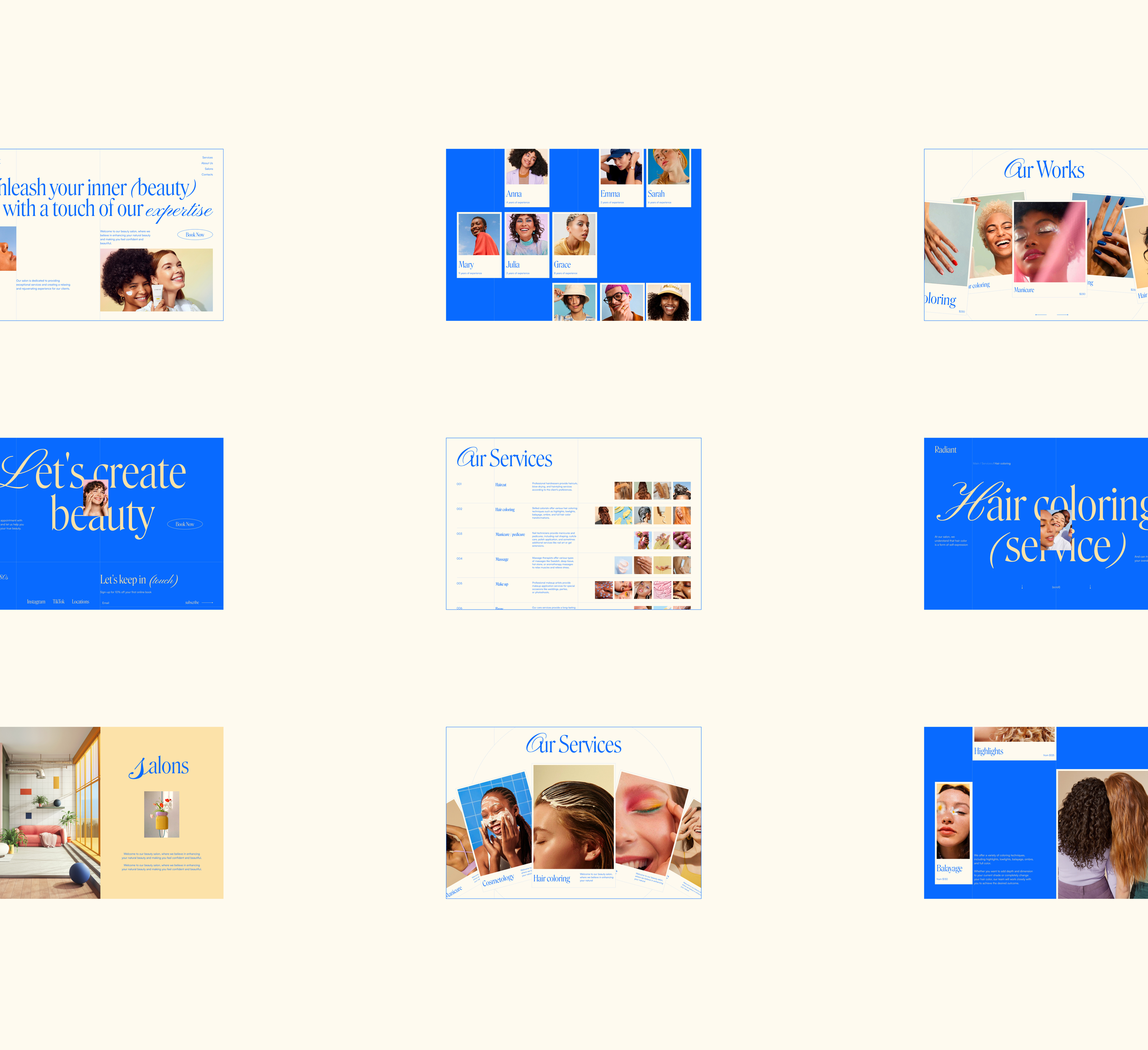 Website for the Radiant beauty salon — Изображение №8 — Интерфейсы, Брендинг на Dprofile