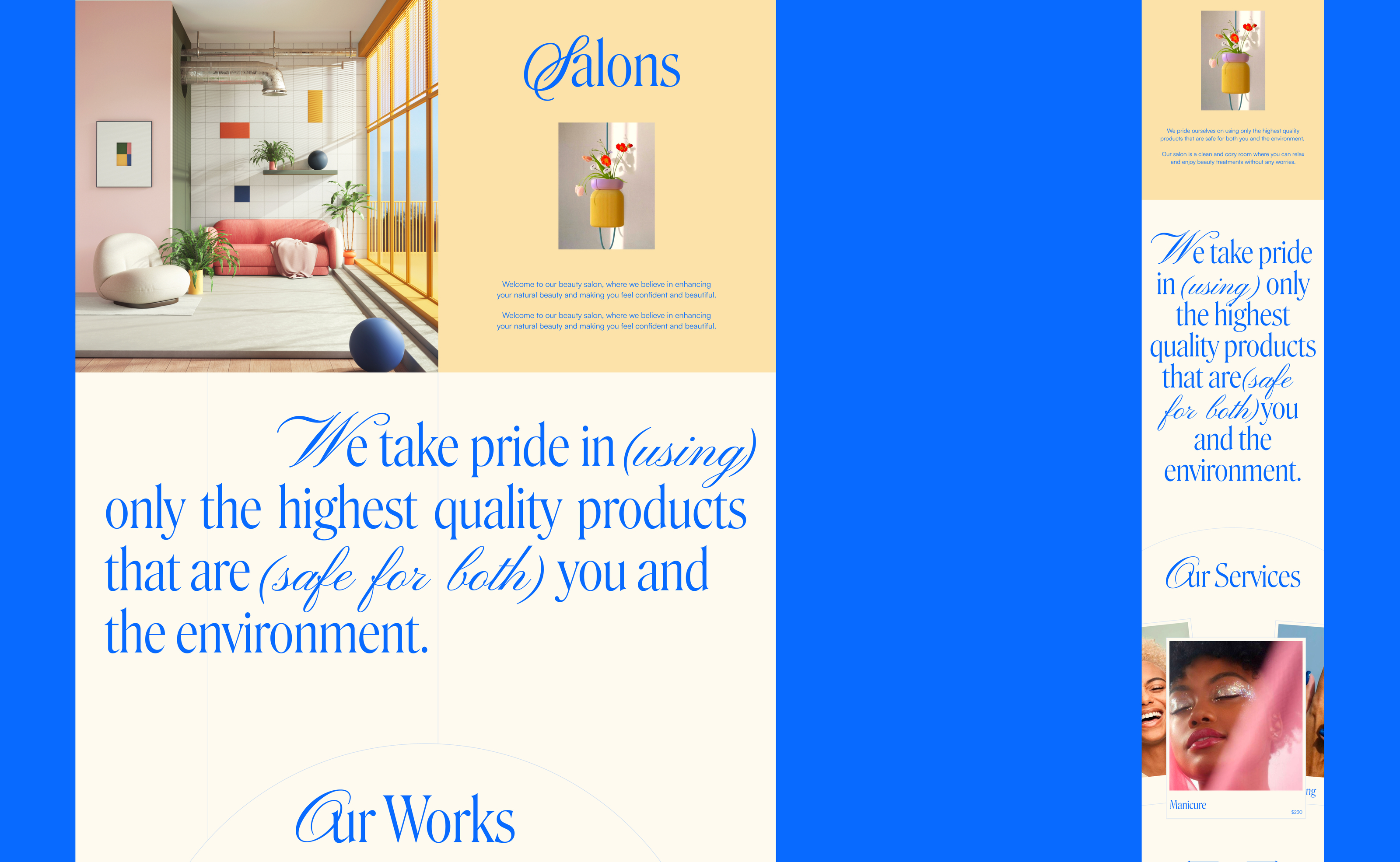 Website for the Radiant beauty salon — Изображение №6 — Интерфейсы, Брендинг на Dprofile