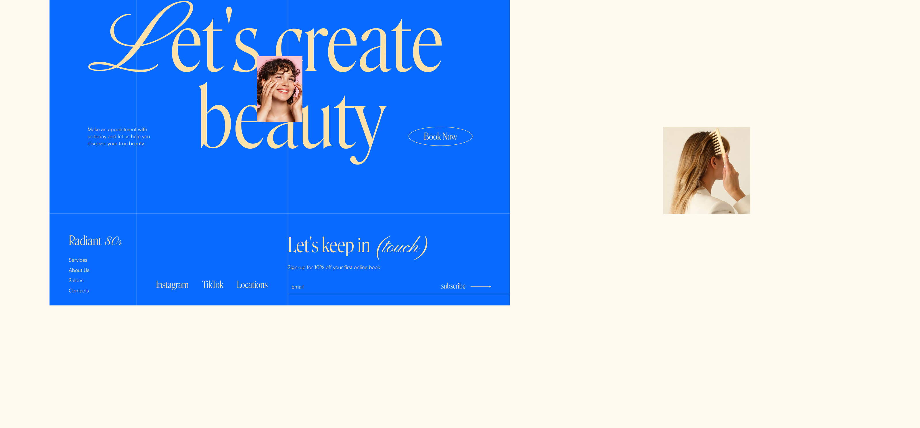 Website for the Radiant beauty salon — Изображение №12 — Интерфейсы, Брендинг на Dprofile