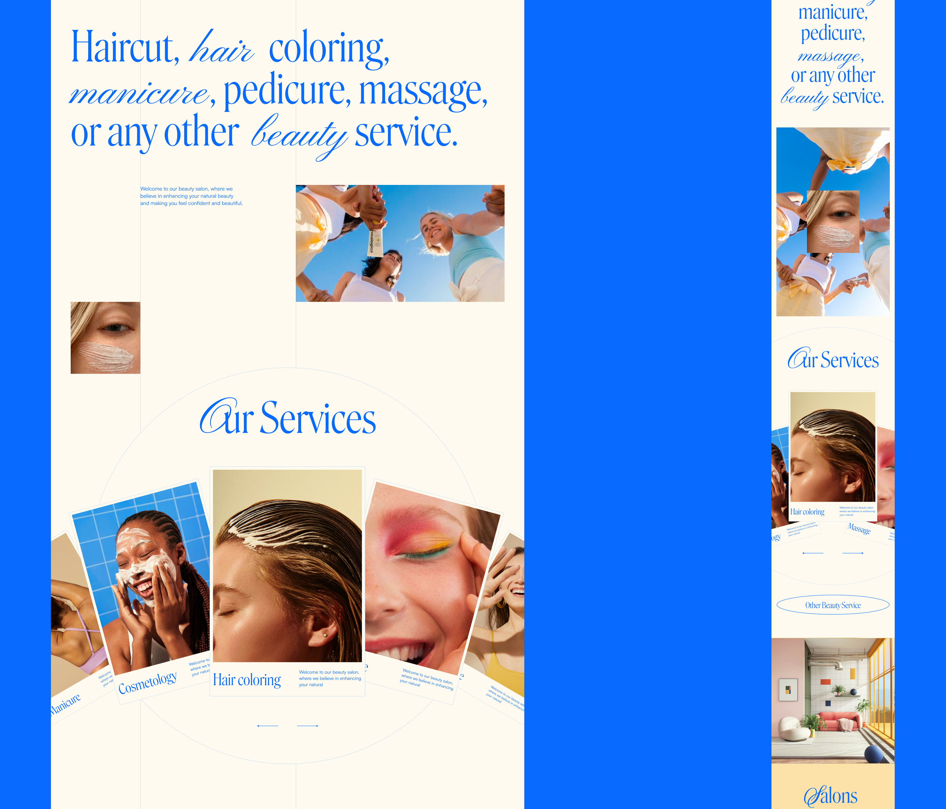 Website for the Radiant beauty salon — Изображение №5 — Интерфейсы, Брендинг на Dprofile