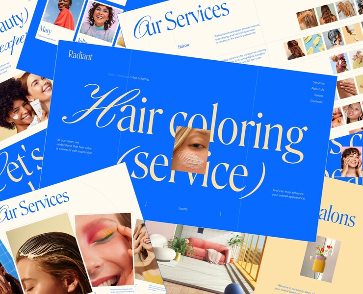 Website for the Radiant beauty salon — Интерфейсы, Брендинг на Dprofile