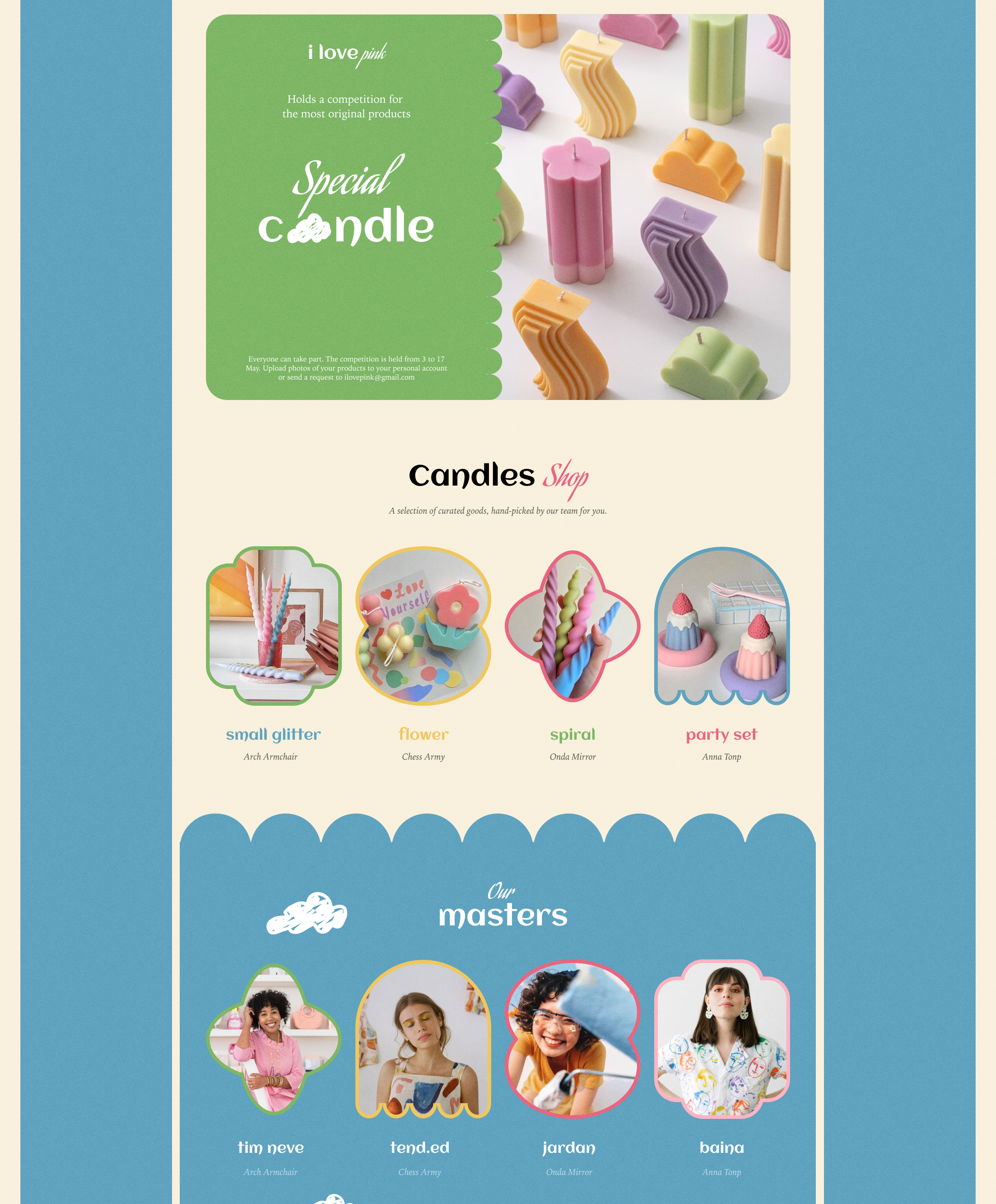 Art space of ceramics and candles — Изображение №13 — Интерфейсы, Анимация на Dprofile