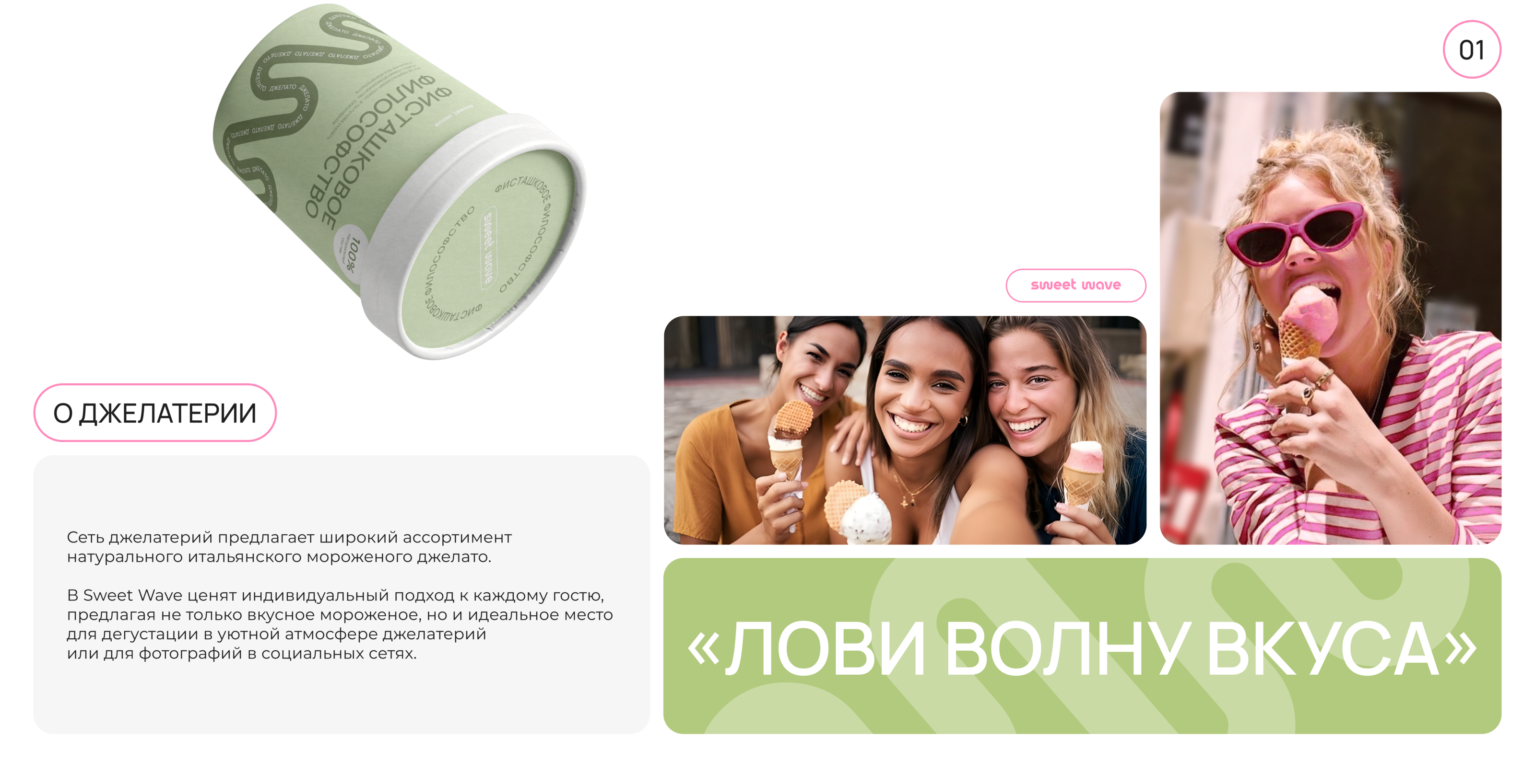 GELATERIA WEBSITE | UI/UX DESIGN — Изображение №2 — Интерфейсы, Анимация на Dprofile