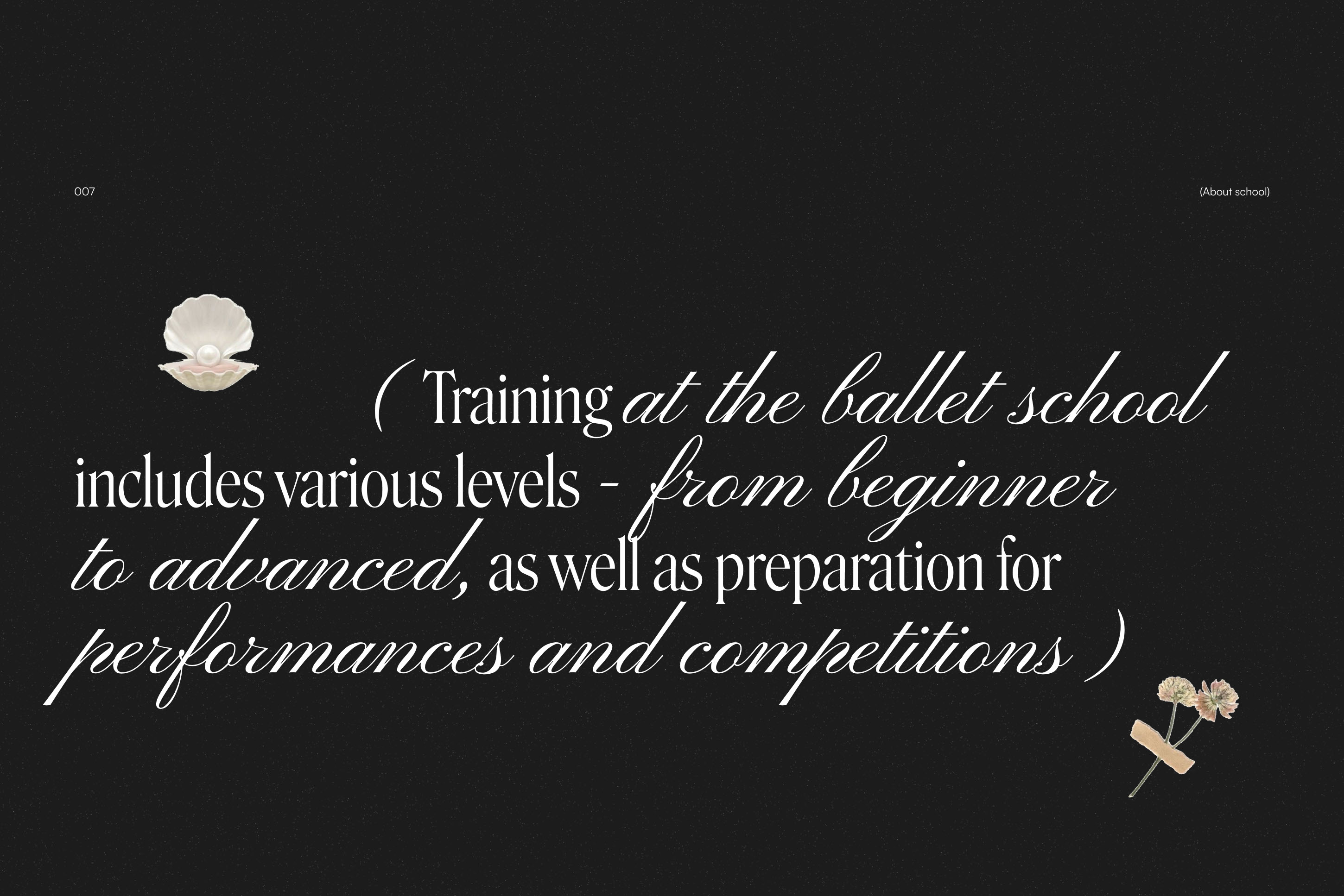 Website for a Ballet School (UI/UX) — Изображение №13 — Интерфейсы, Анимация на Dprofile