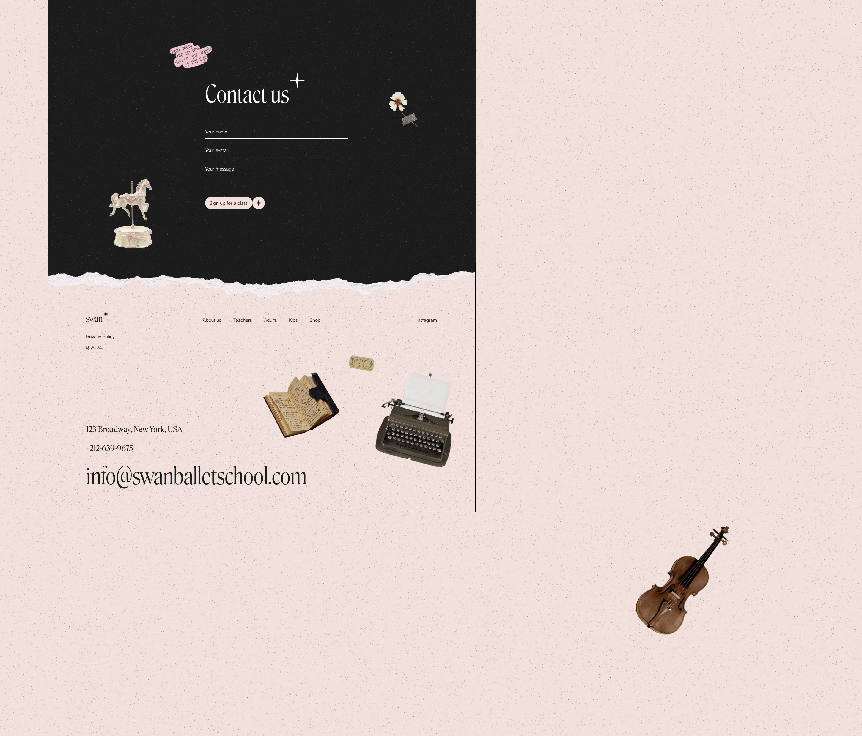 Website for a Ballet School (UI/UX) — Изображение №21 — Интерфейсы, Анимация на Dprofile