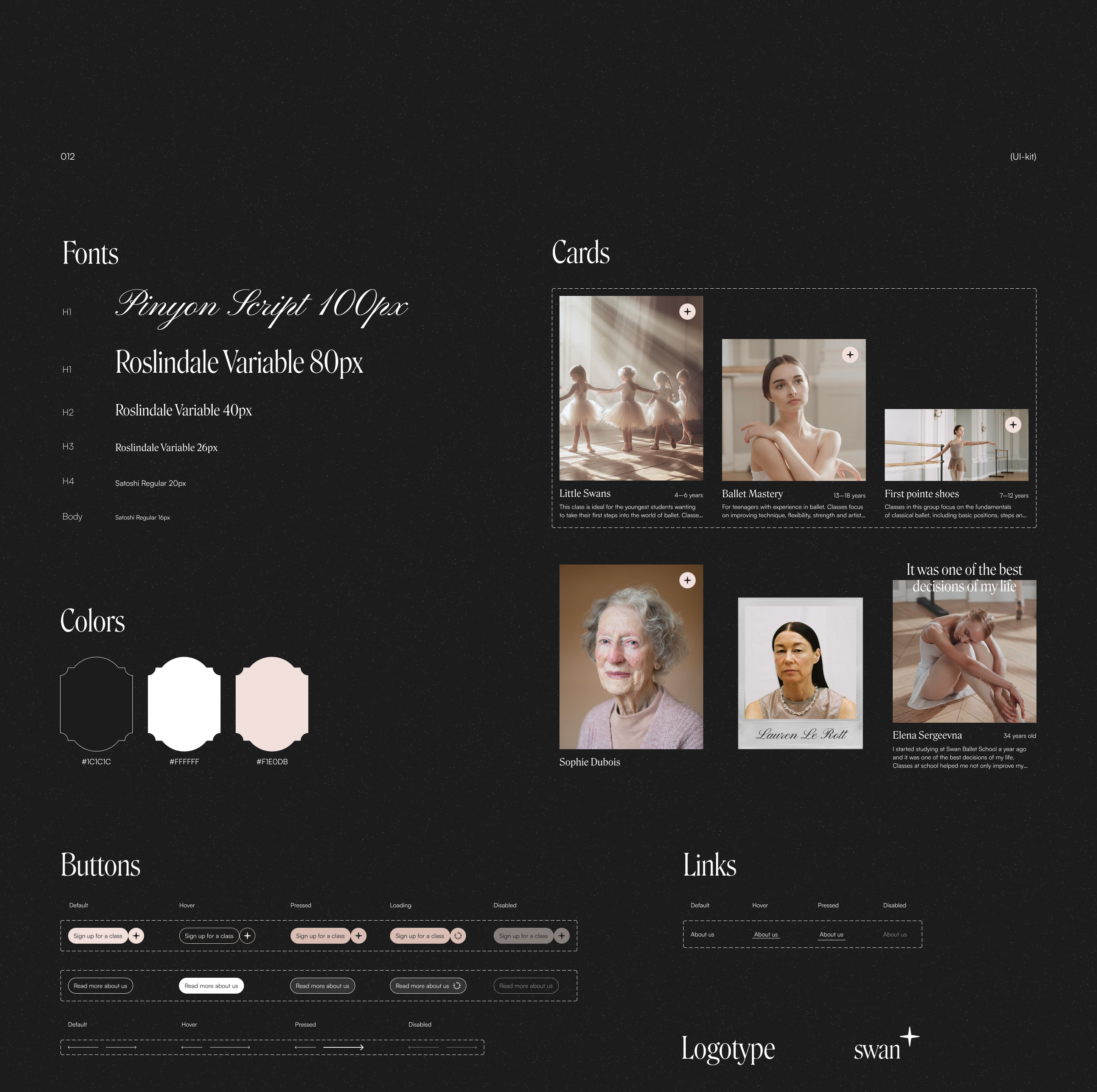 Website for a Ballet School (UI/UX) — Изображение №22 — Интерфейсы, Анимация на Dprofile