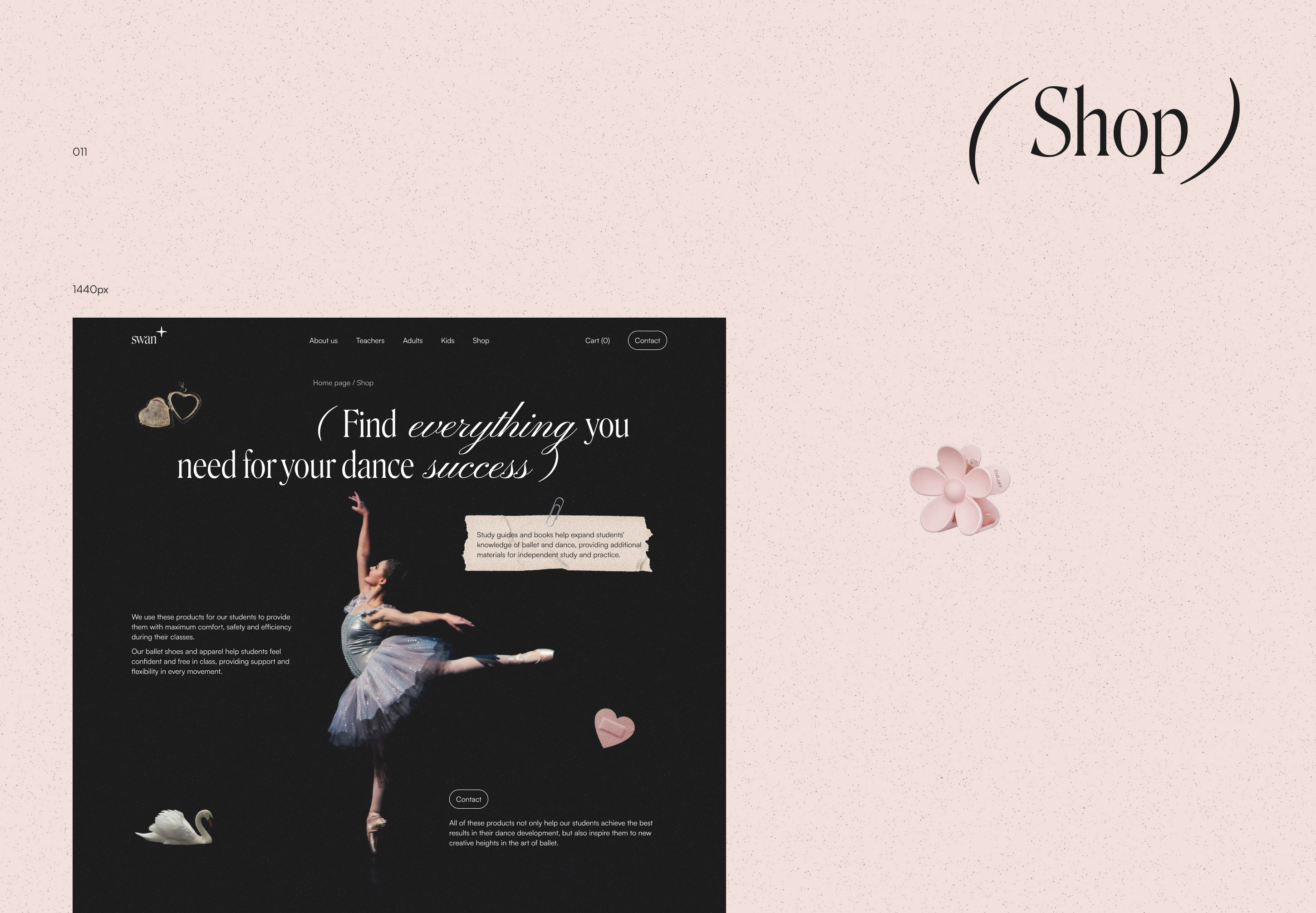 Website for a Ballet School (UI/UX) — Изображение №19 — Интерфейсы, Анимация на Dprofile