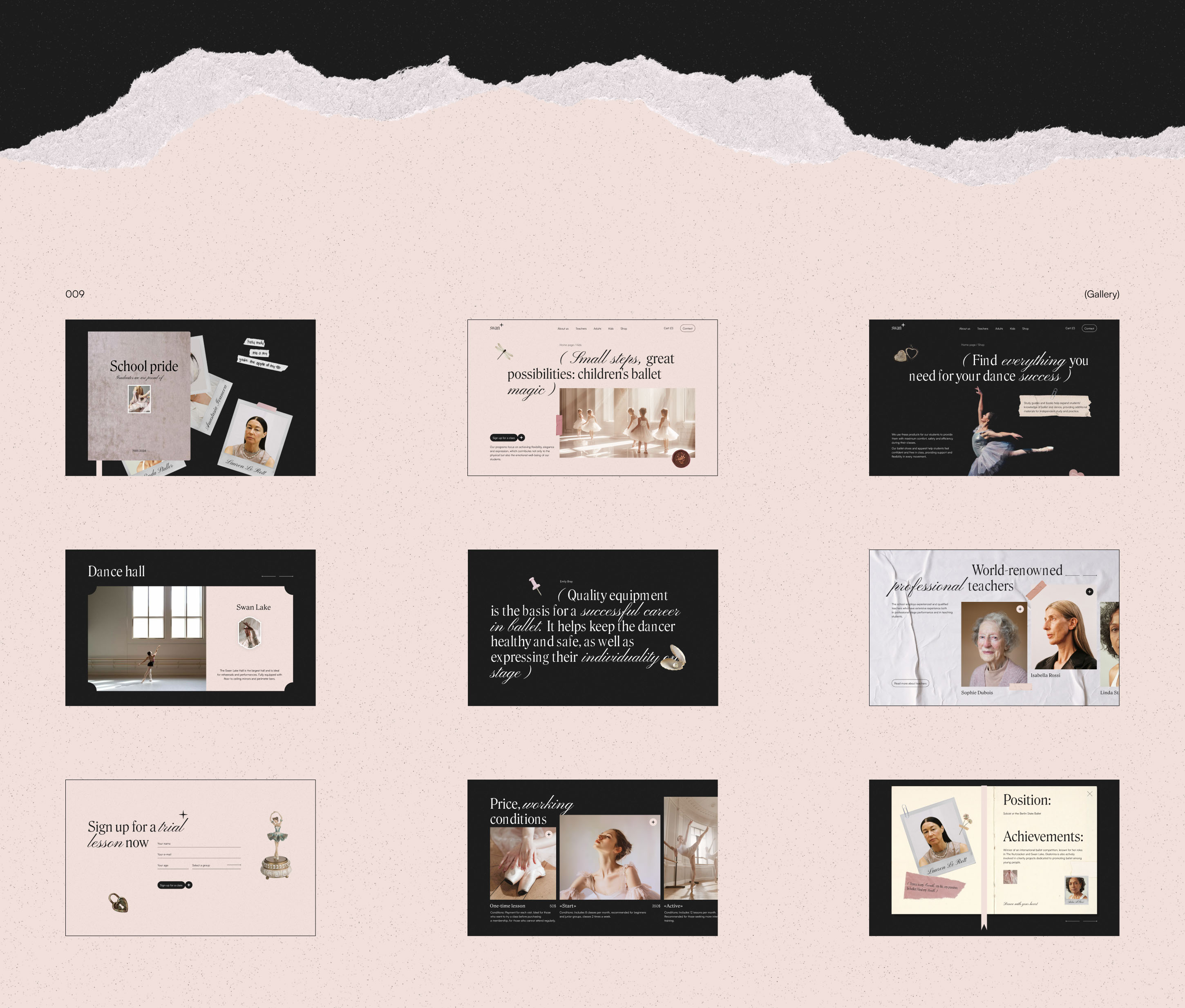 Website for a Ballet School (UI/UX) — Изображение №17 — Интерфейсы, Анимация на Dprofile