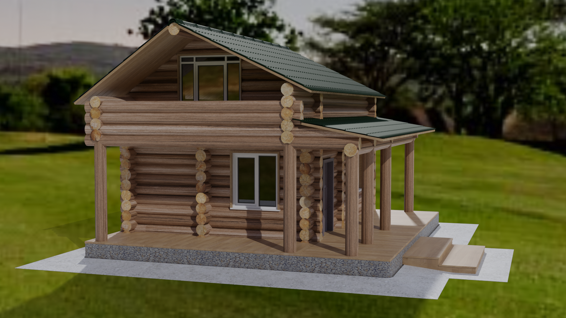 Бревенчатый дом — Изображение №2 — 3D на Dprofile