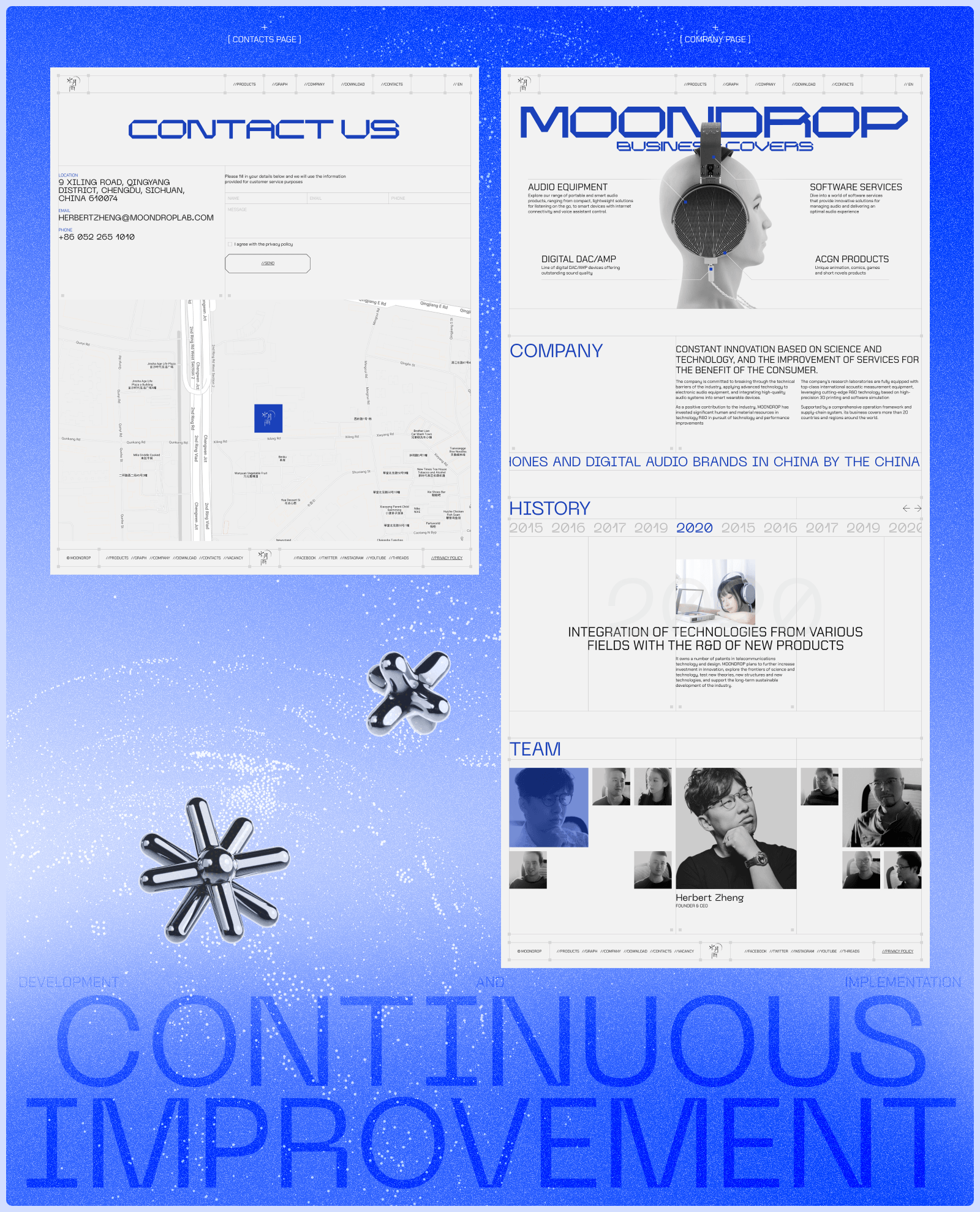 MOONDROP / КОРПОРАТИВНЫЙ САЙТ — Изображение №10 — Интерфейсы, Анимация на Dprofile